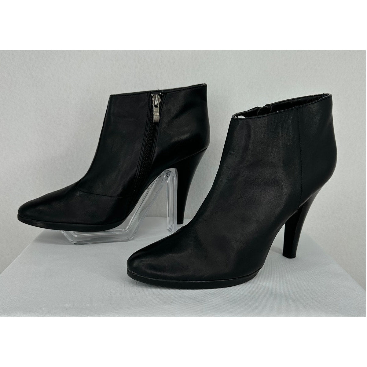 Bakers Rhapsody Heel Ankle Boots Black Leather 10M