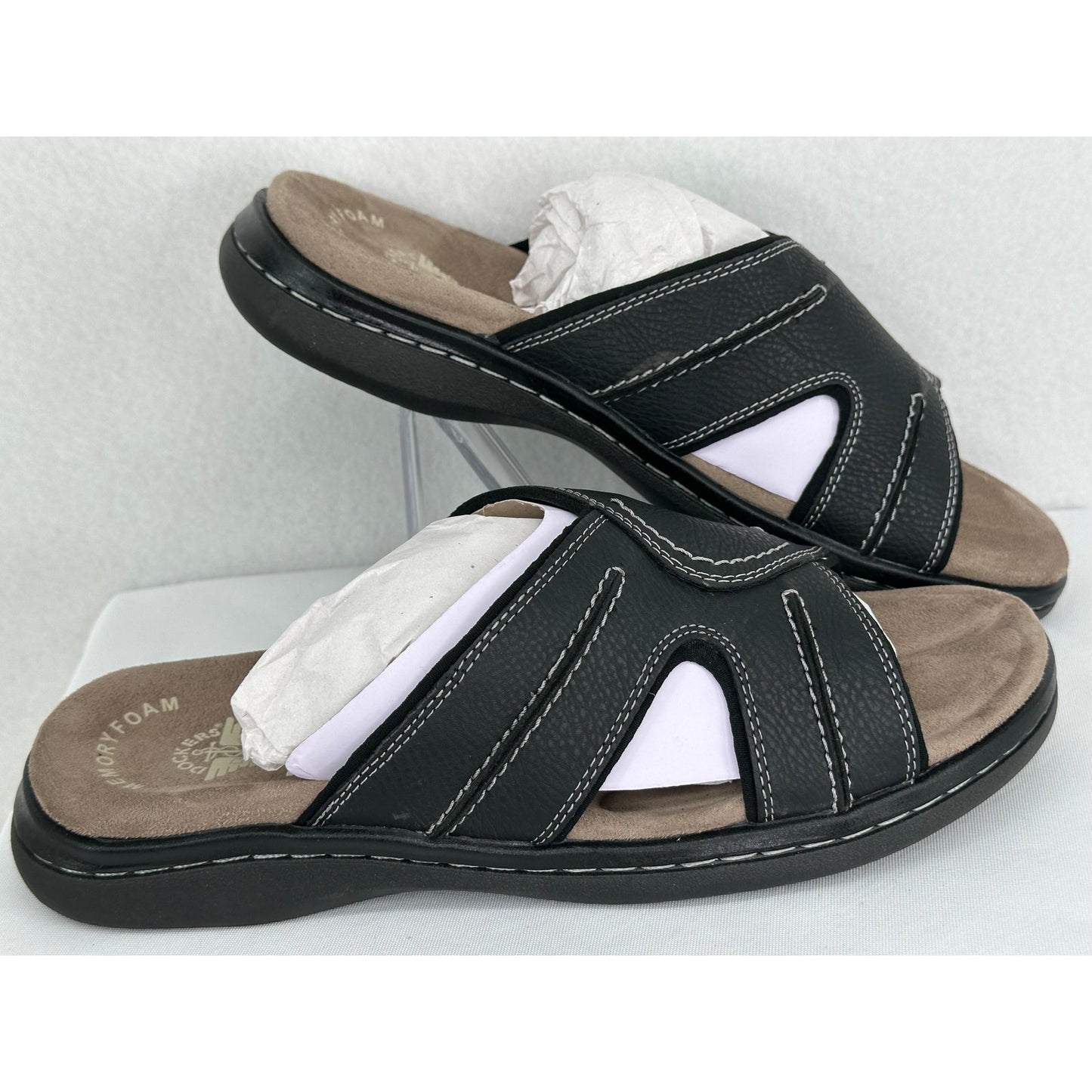 Dockers Sunland Black Sandals Slides Summer Beach Casual 10M