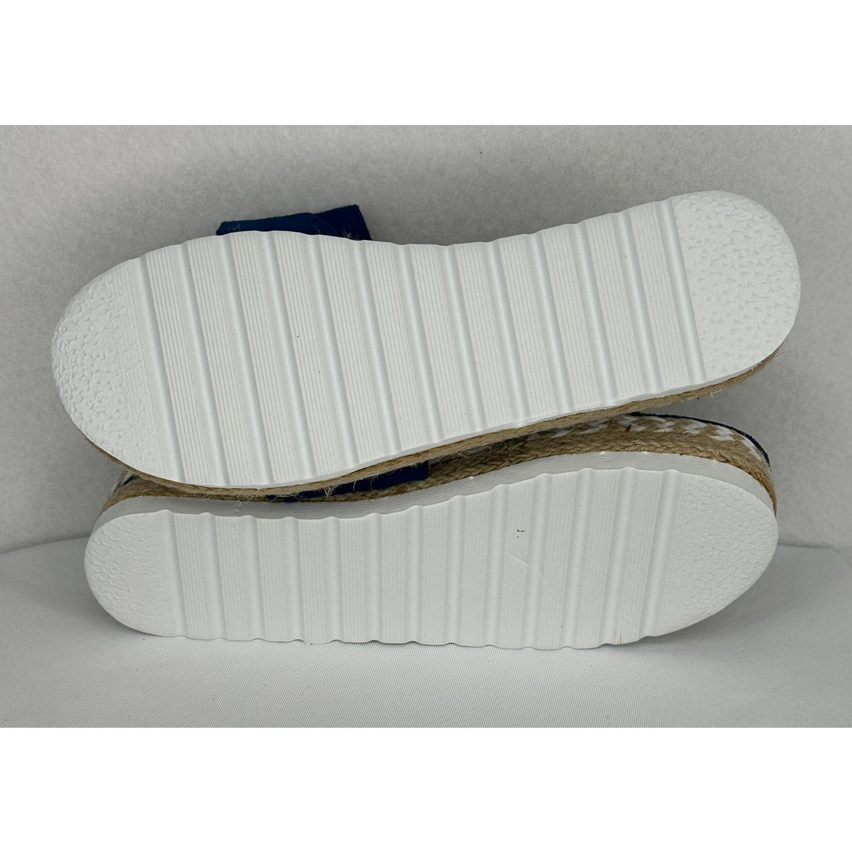 Blue Espadrille Slide Sandals NWOT Size 41 US Size 9