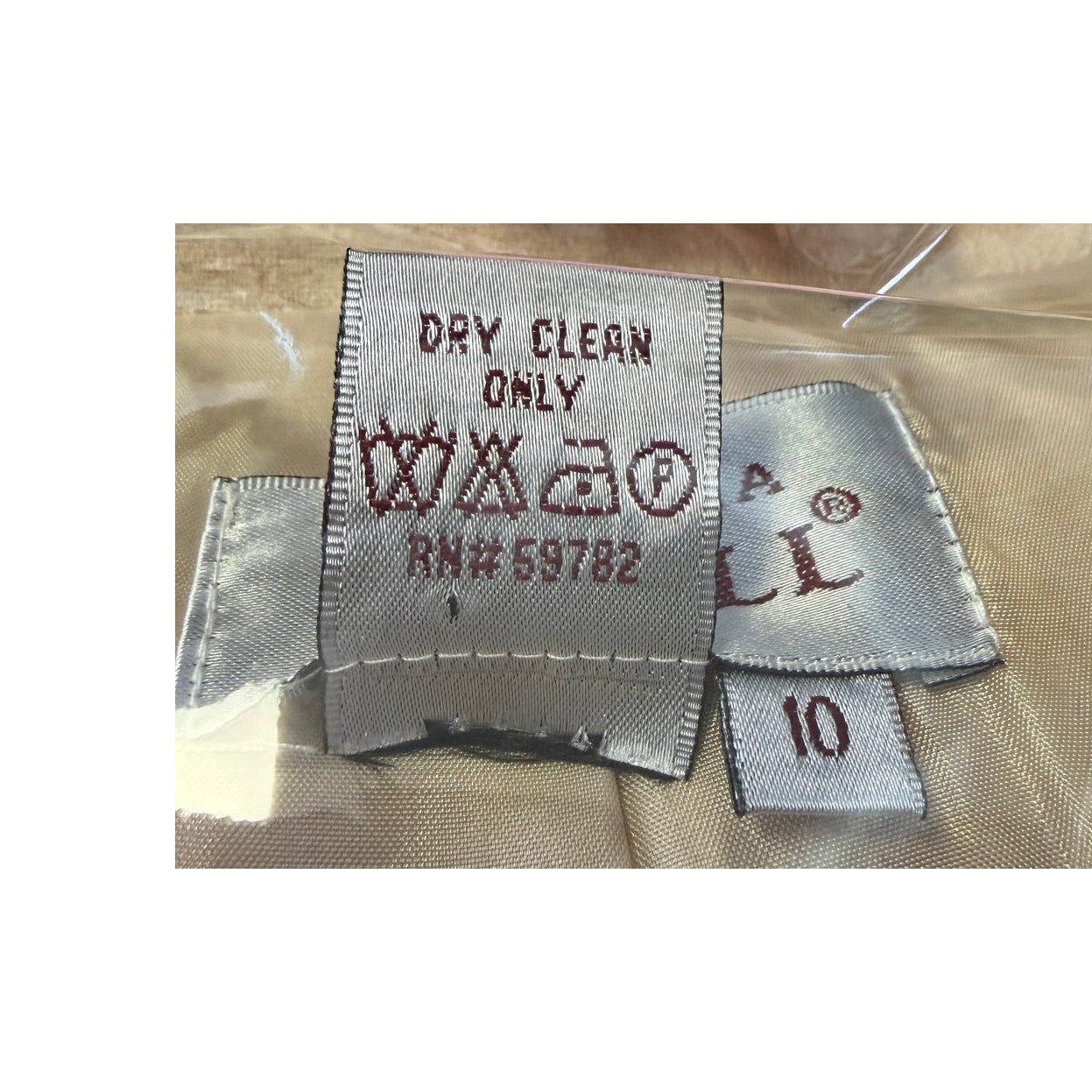 Adrianna Papell Tan Jacquard Brocade Party Business Lined Long Blazer Jacket 10