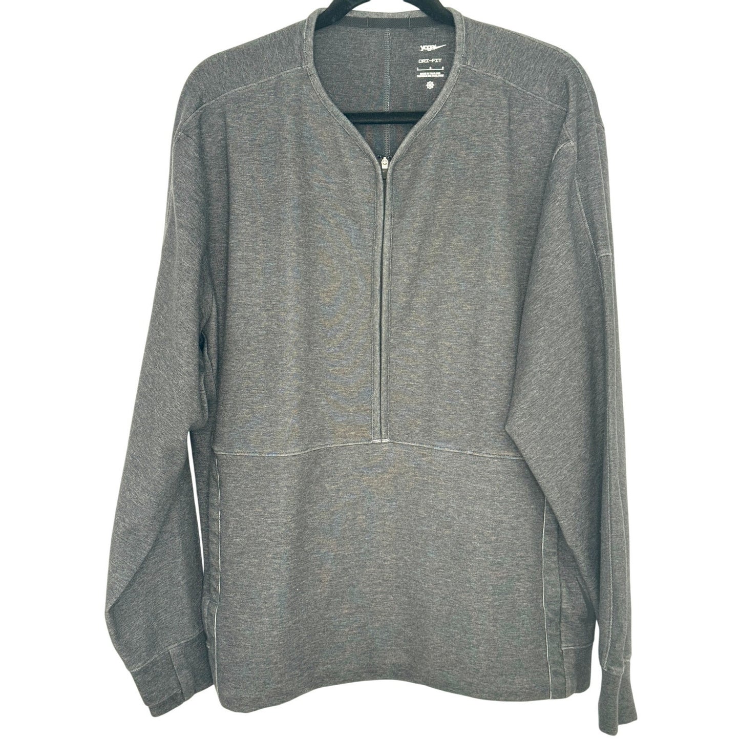 Nike Yoga Dri-Fit 1/2 Zip Training Crew Sweatshirt DD2186-010 Mens L