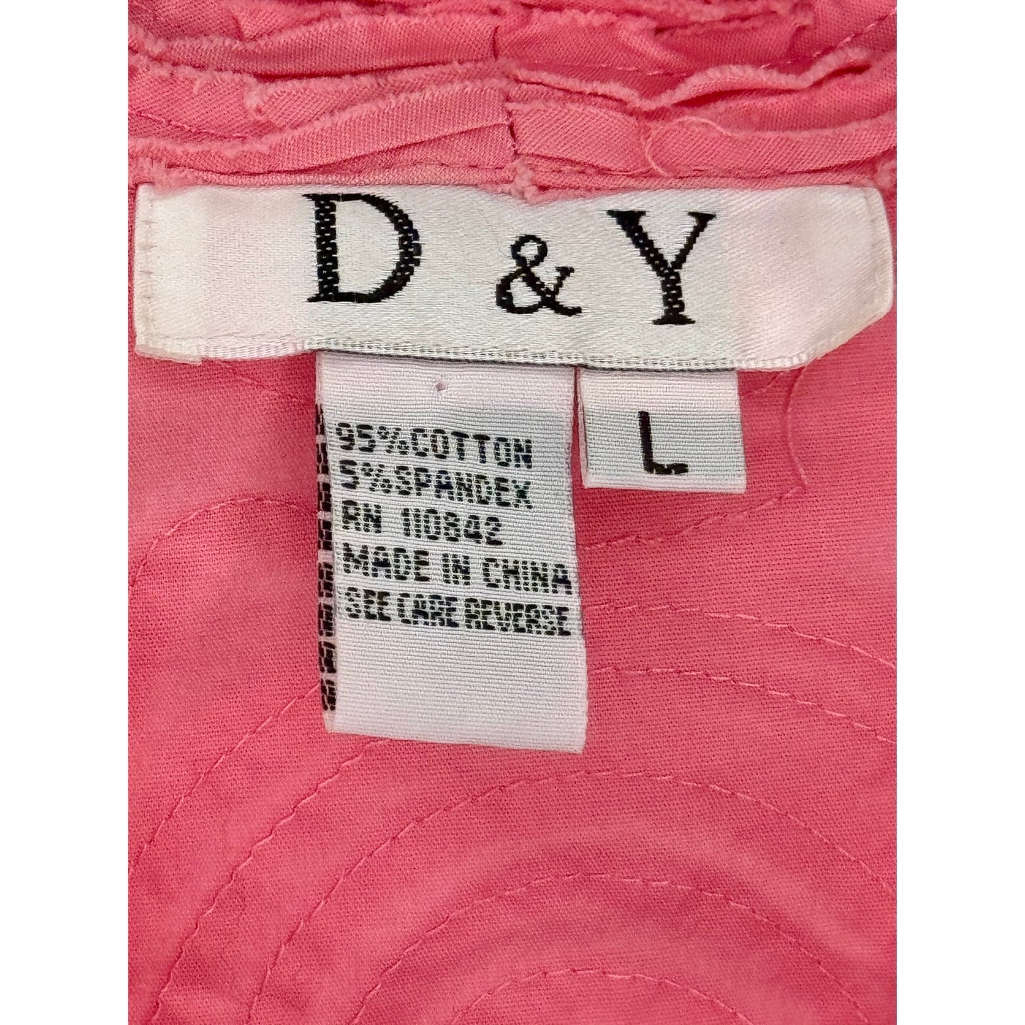 D & Y Pink Spiral Flower Swirls Zip-Up Jacket / Blazer