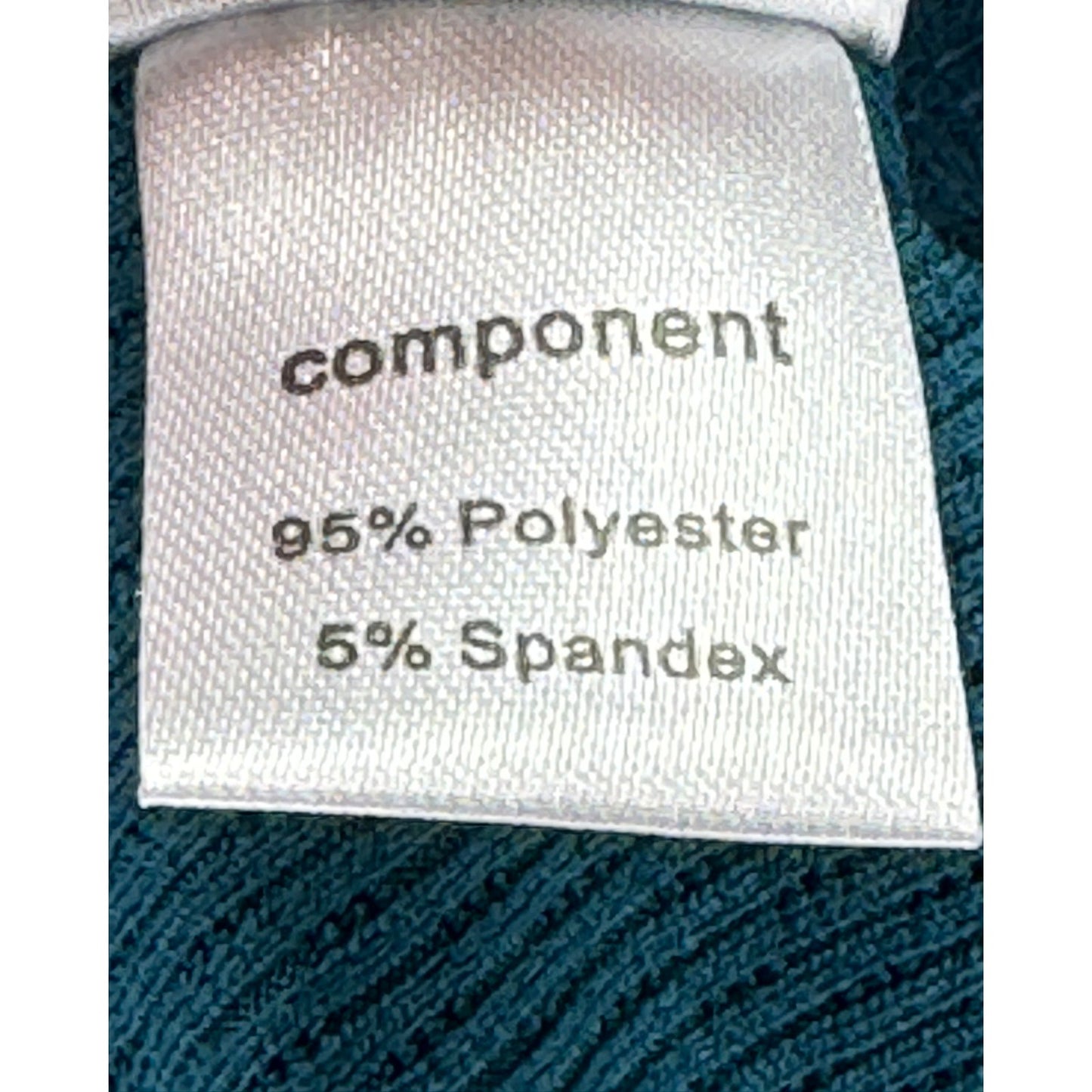 Vivilli Half Zip Top Teal Three Quarter Sleeve Casual Size M