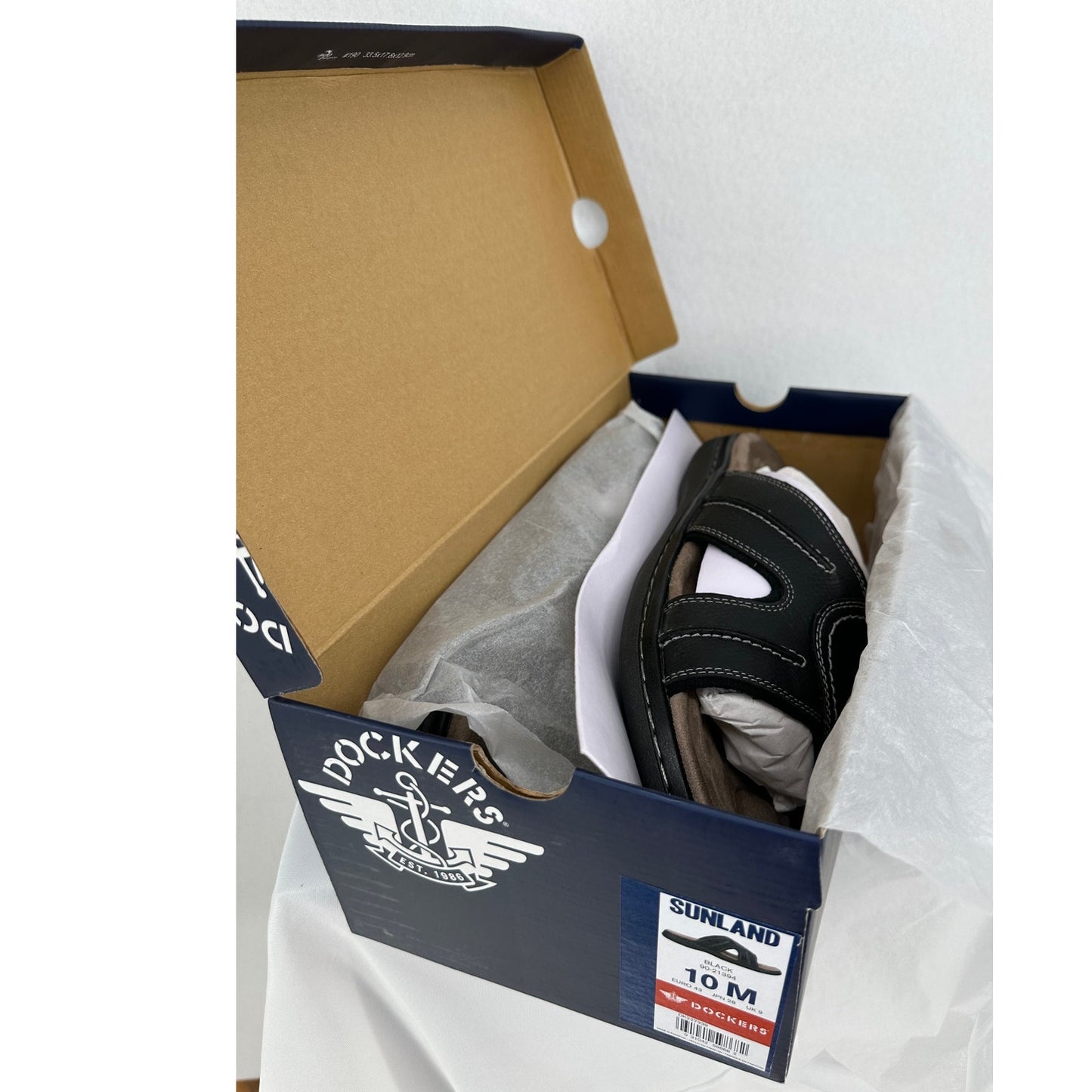 Dockers Sunland Black Sandals Slides Summer Beach Casual 10M