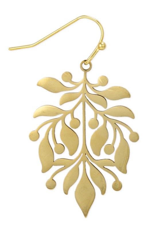 Victorian Floral Gold Earrings