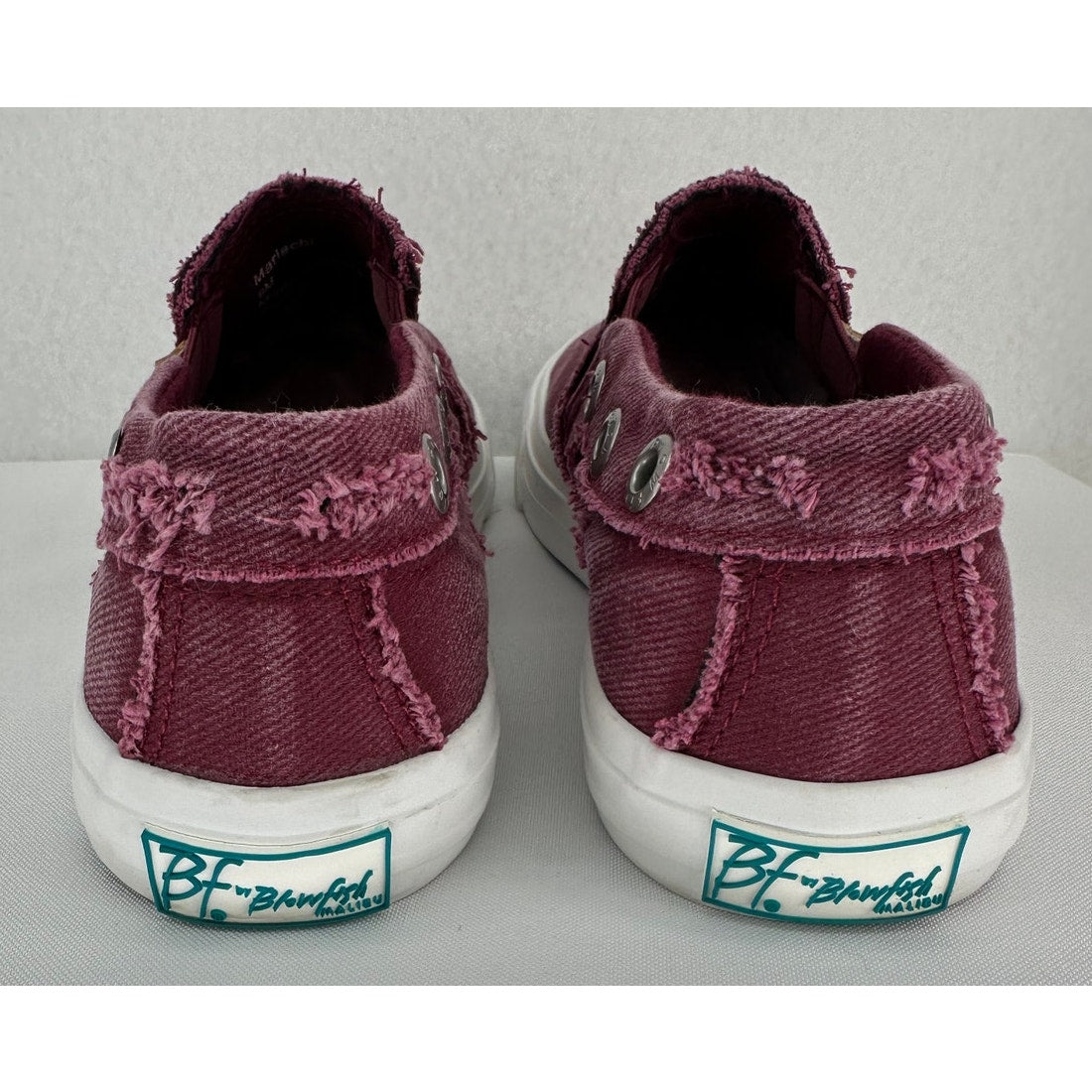 Blowfish Malibu Mariachi Canvas Slip On Sneaker Faux Zip Detail Casual Shoe 9M