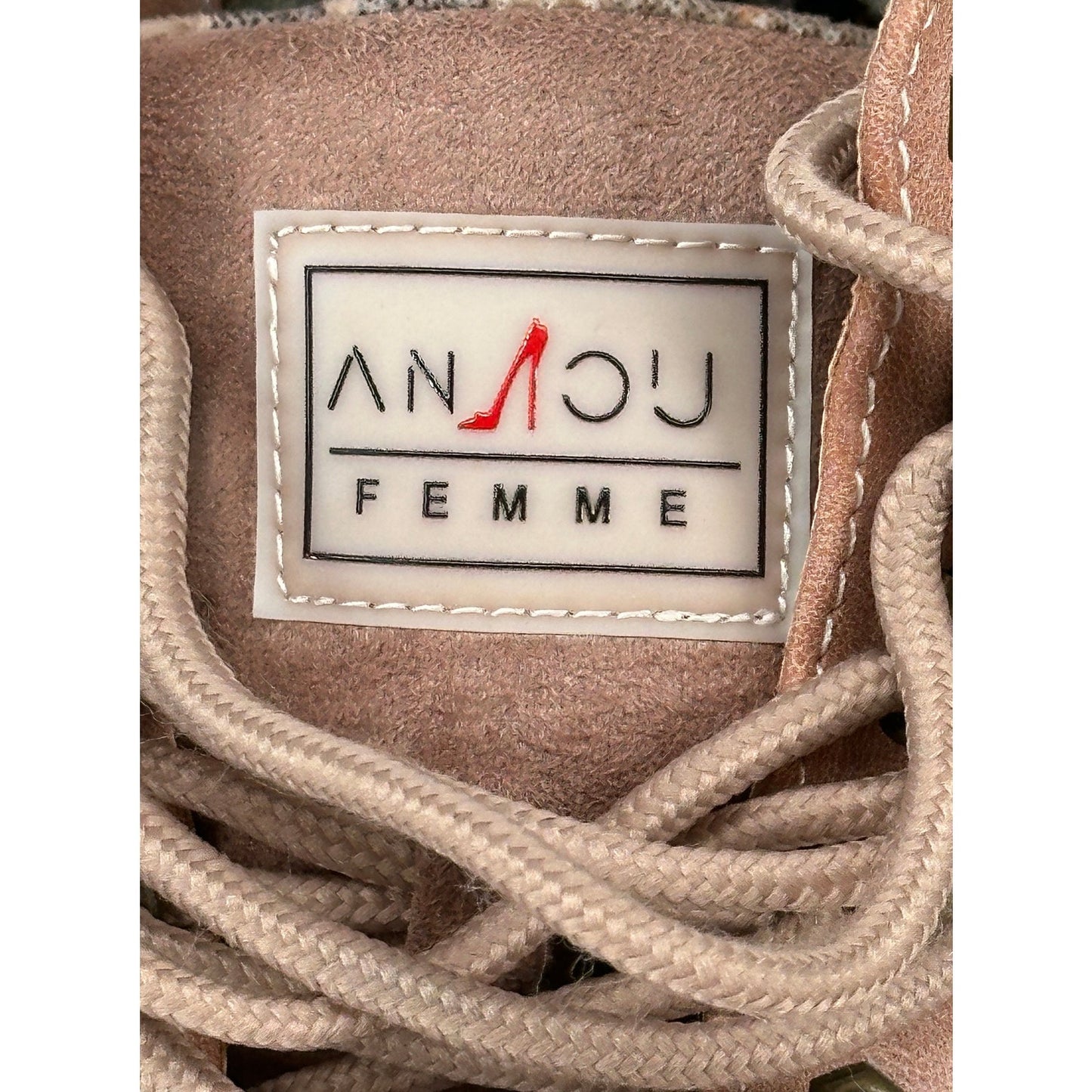 Anjou Femme Pink Casual Winter Hiking Outdoor Chunky Lug Boots 8.5