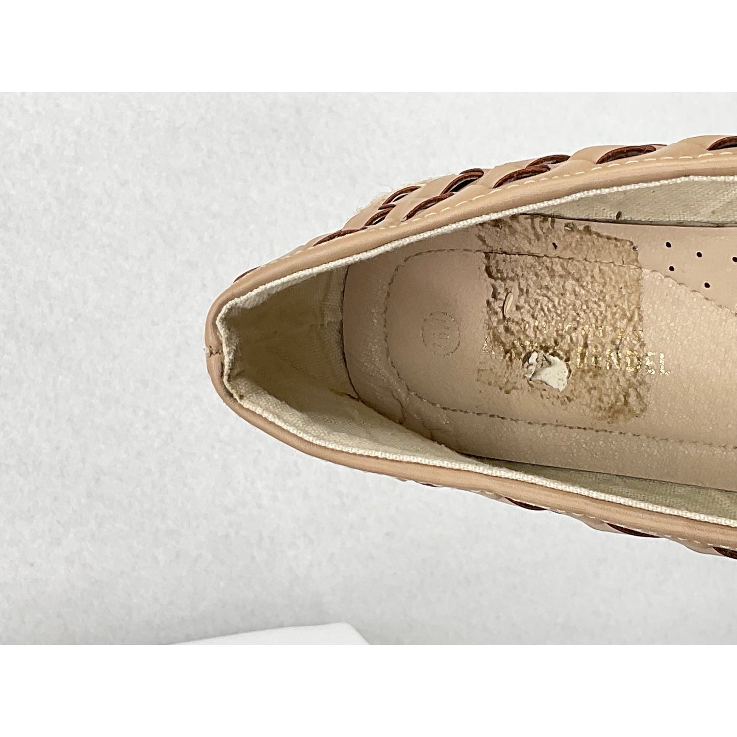 Alexis Bendel Khali Tan Woven Espadrilles Flats Slip On 7.5W
