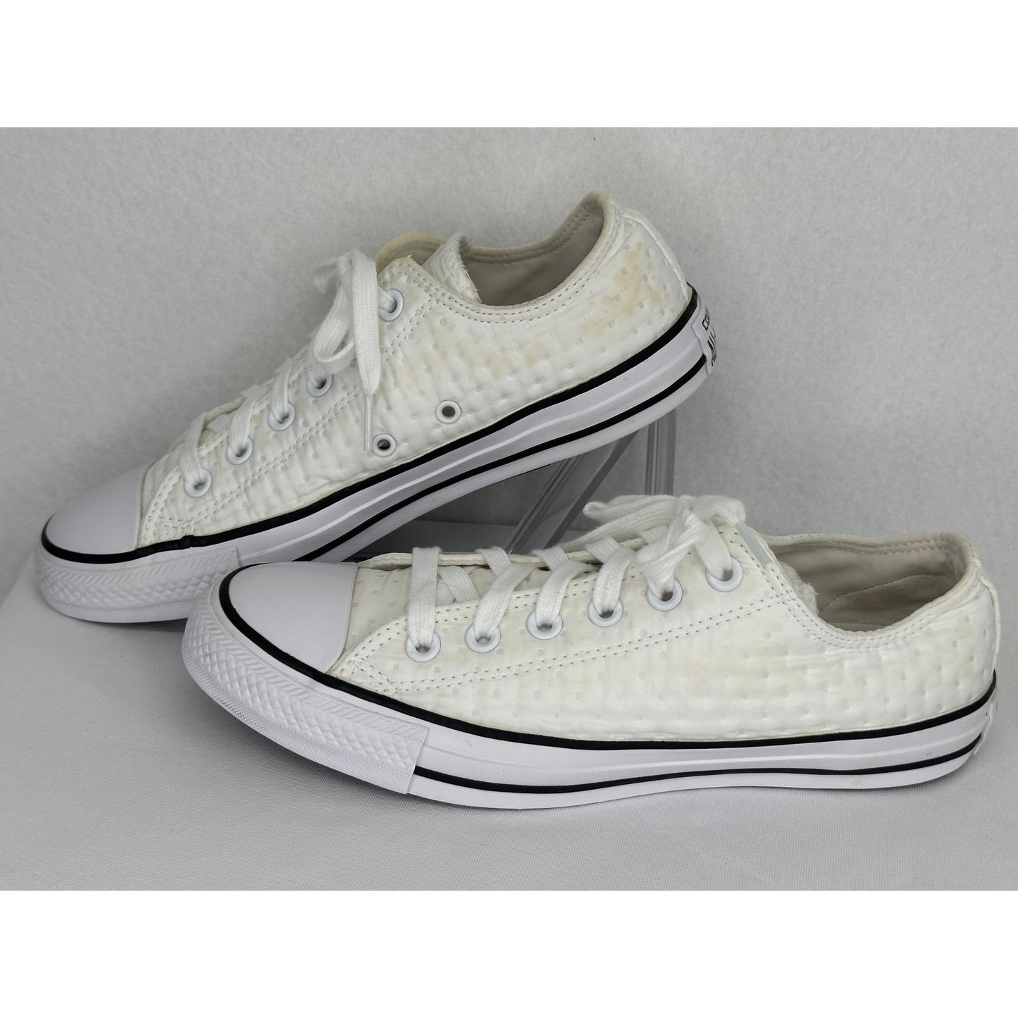 Converse Ctas Neoprene O White Black Low Top Quilted Sneakers 9