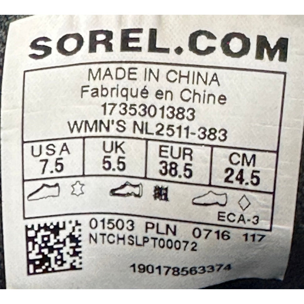 Sorel NWOT Green Black Out and About Waterproof Duck Boots Fall Winter 7.5