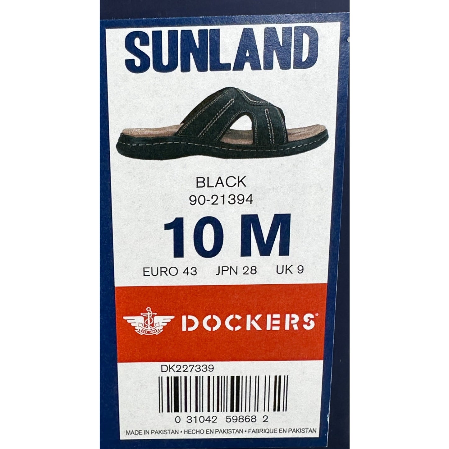 Dockers Sunland Black Sandals Slides Summer Beach Casual 10M
