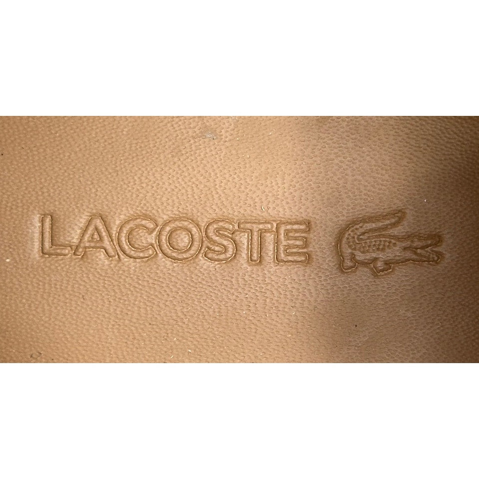 Lacoste L.12.12 118 Unlined Camel Brown Leather Casual Sneakers 7