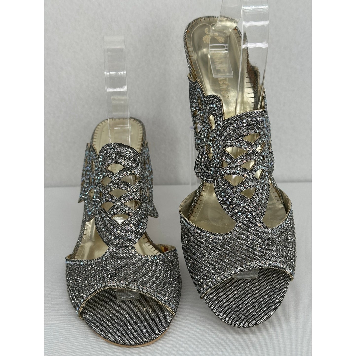 John Fashion Rhinestone Beaded Slip On Wedges Wedding Party Holiday 11