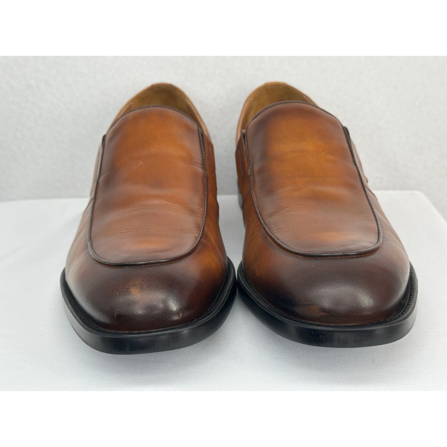 Bruno Magli Barbarino Brown Ombre Leather Loafers Slip On 10M *LIKE NEW