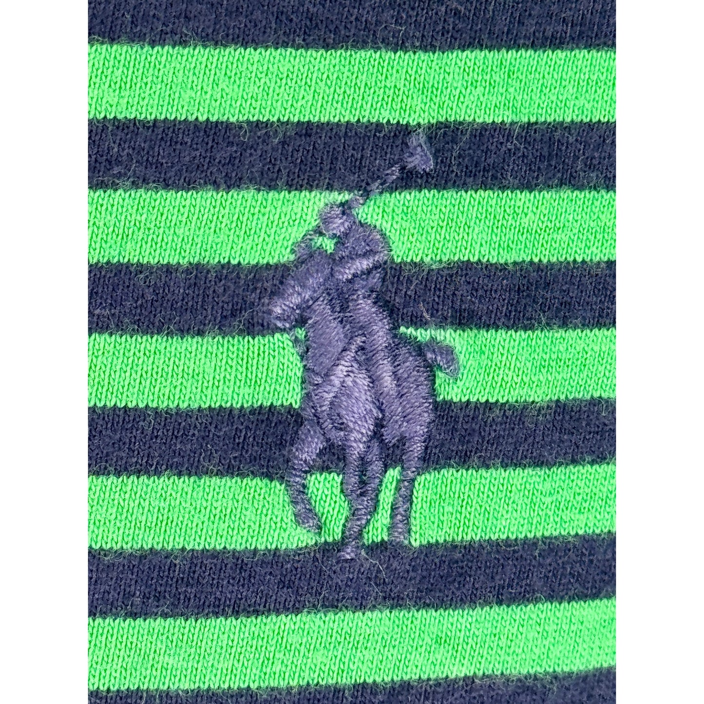 POLO Ralph Lauren Green Blue Striped Classic Fit Short Sleeve T Shirt M
