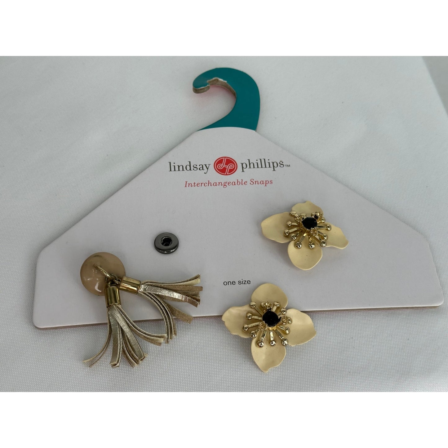 Lindsay Phillips Tan Switch Flops Interchangeable Tassels Flowers Sandals 9