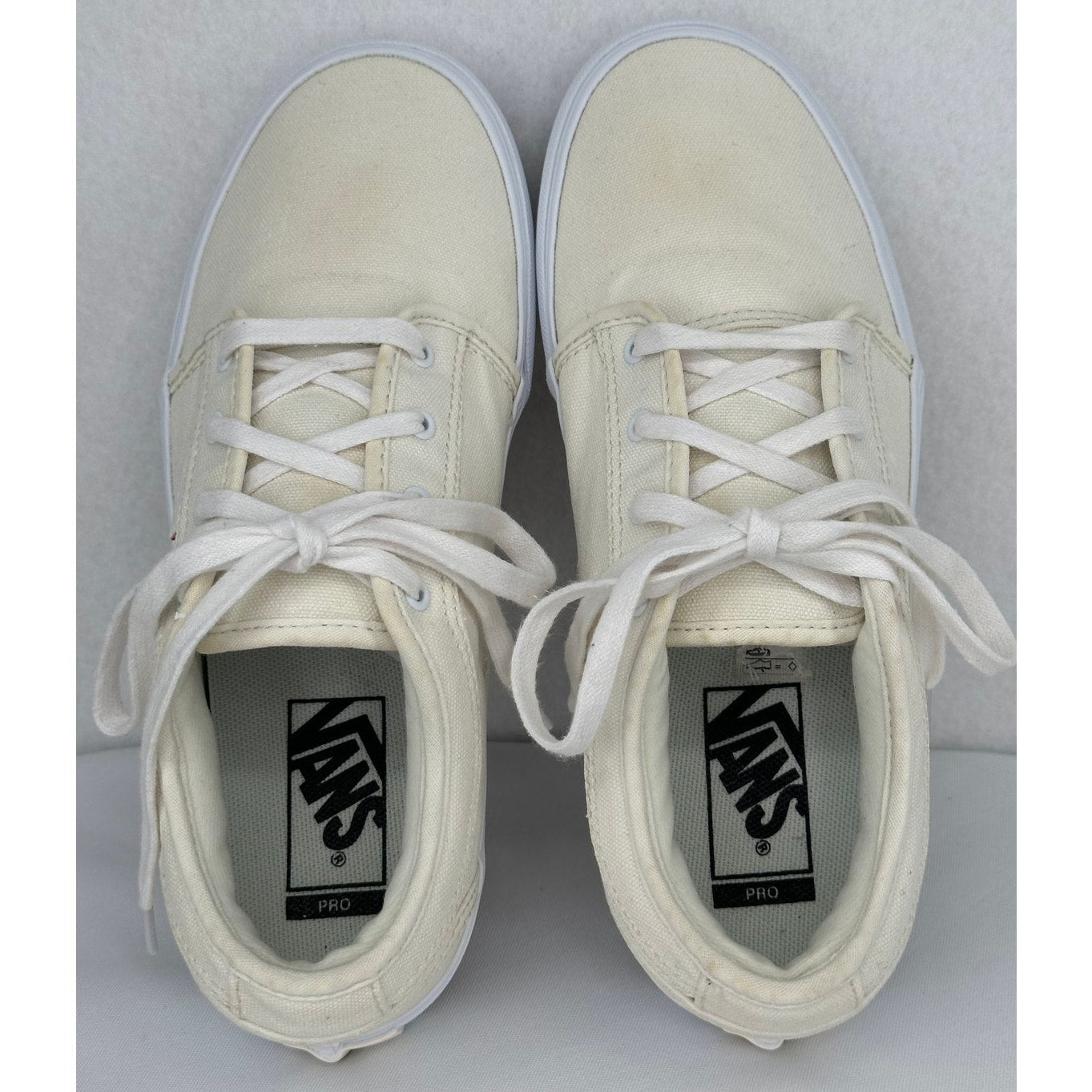 Vans Pro White Off The Wall Cushioned Canvas Low Top Sneakers Youth 6