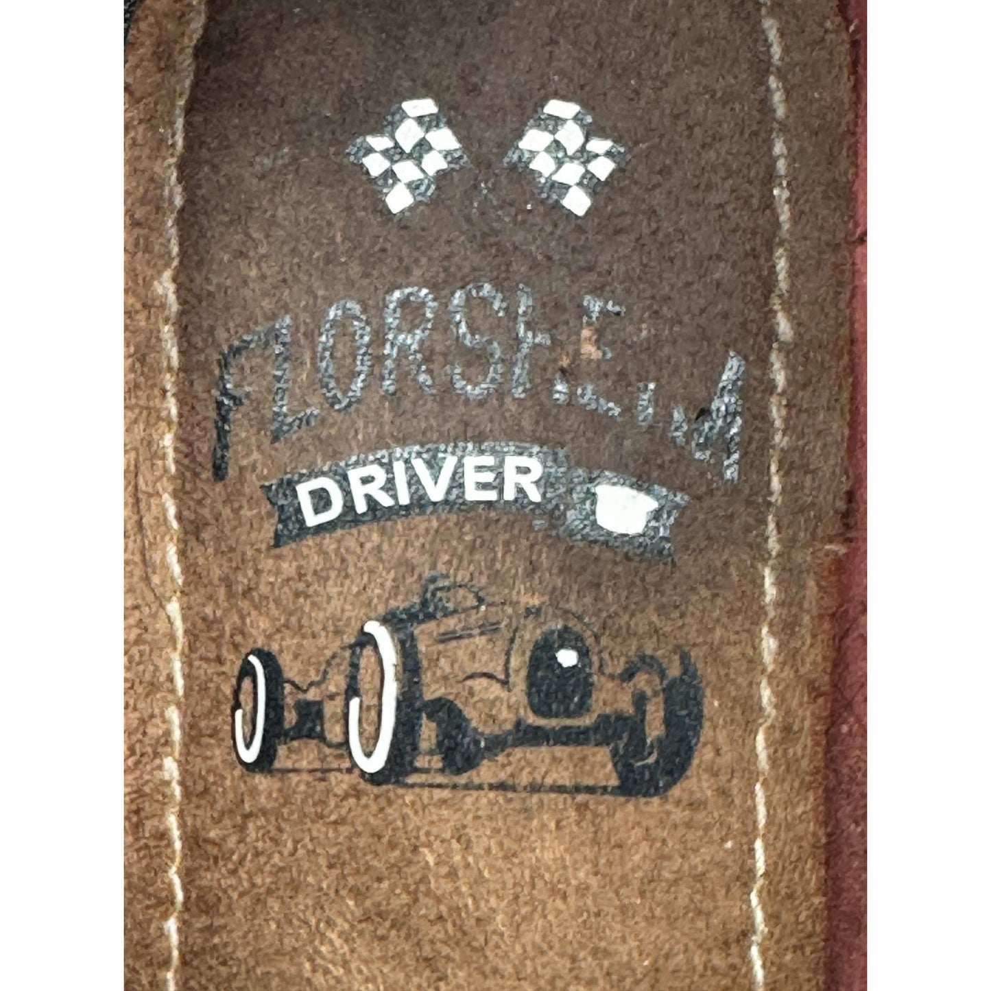 Florsheim Throttle Driver Leather Round Moc Toe Rubber Sole Loafers 10.5M