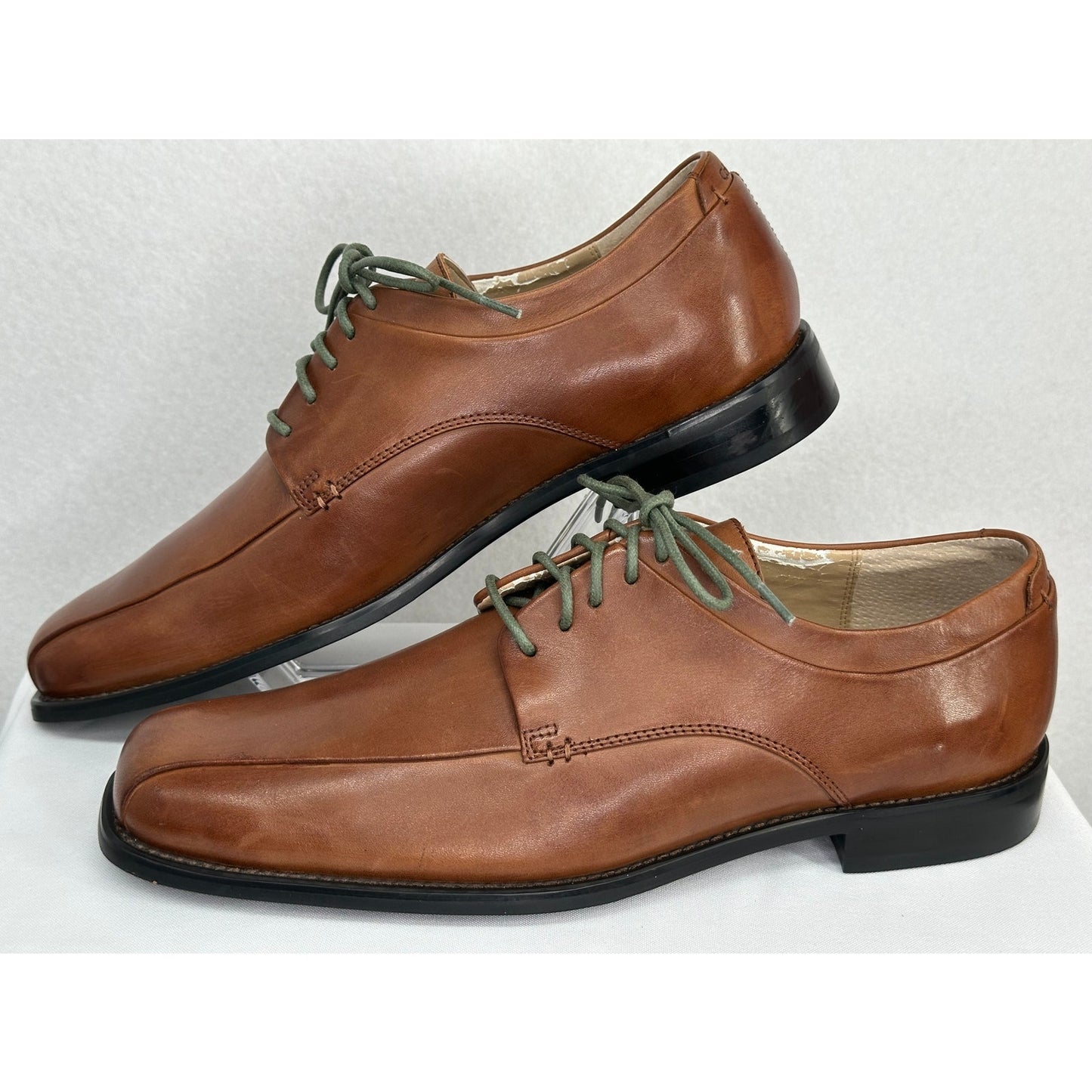 Calvin Klein Horatio Derby Brown Leather Lace Up Dress Shoes 11M