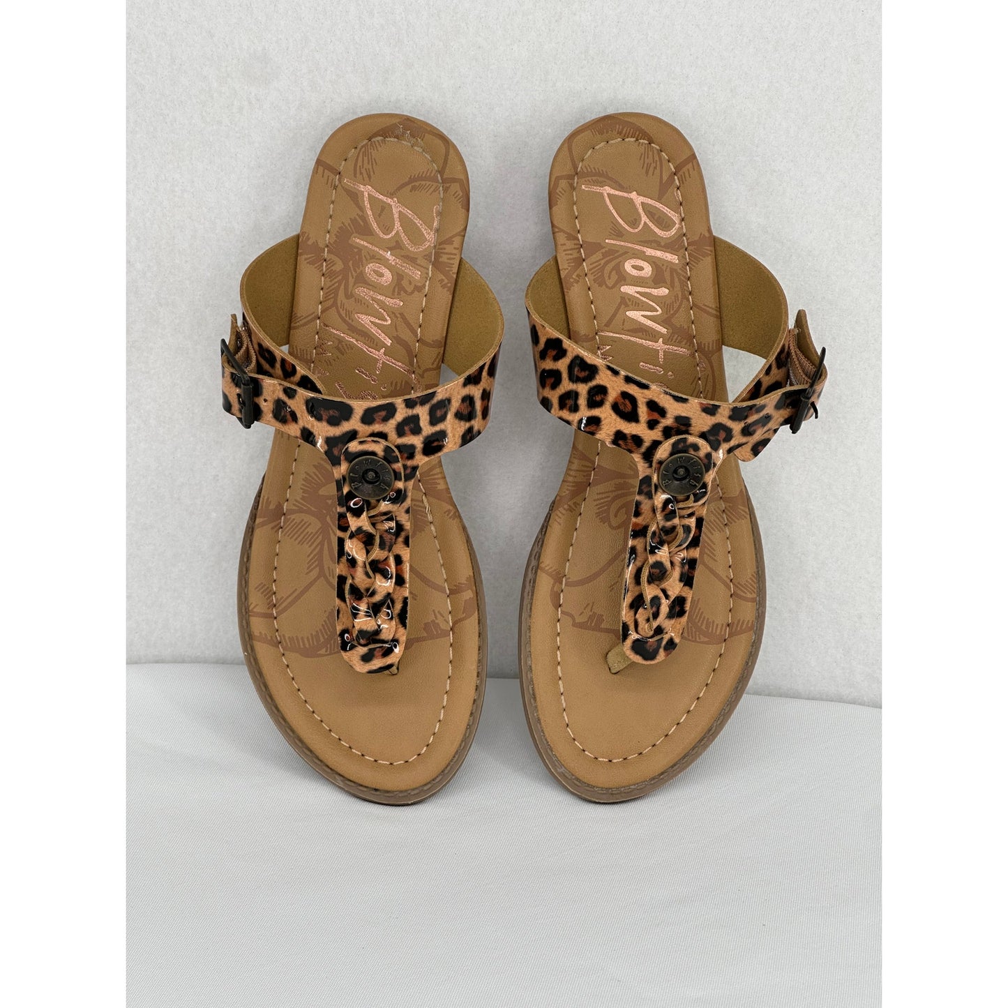 Blowfish Barro Ladies Leopard Adjustable Strap Sandals Size 8