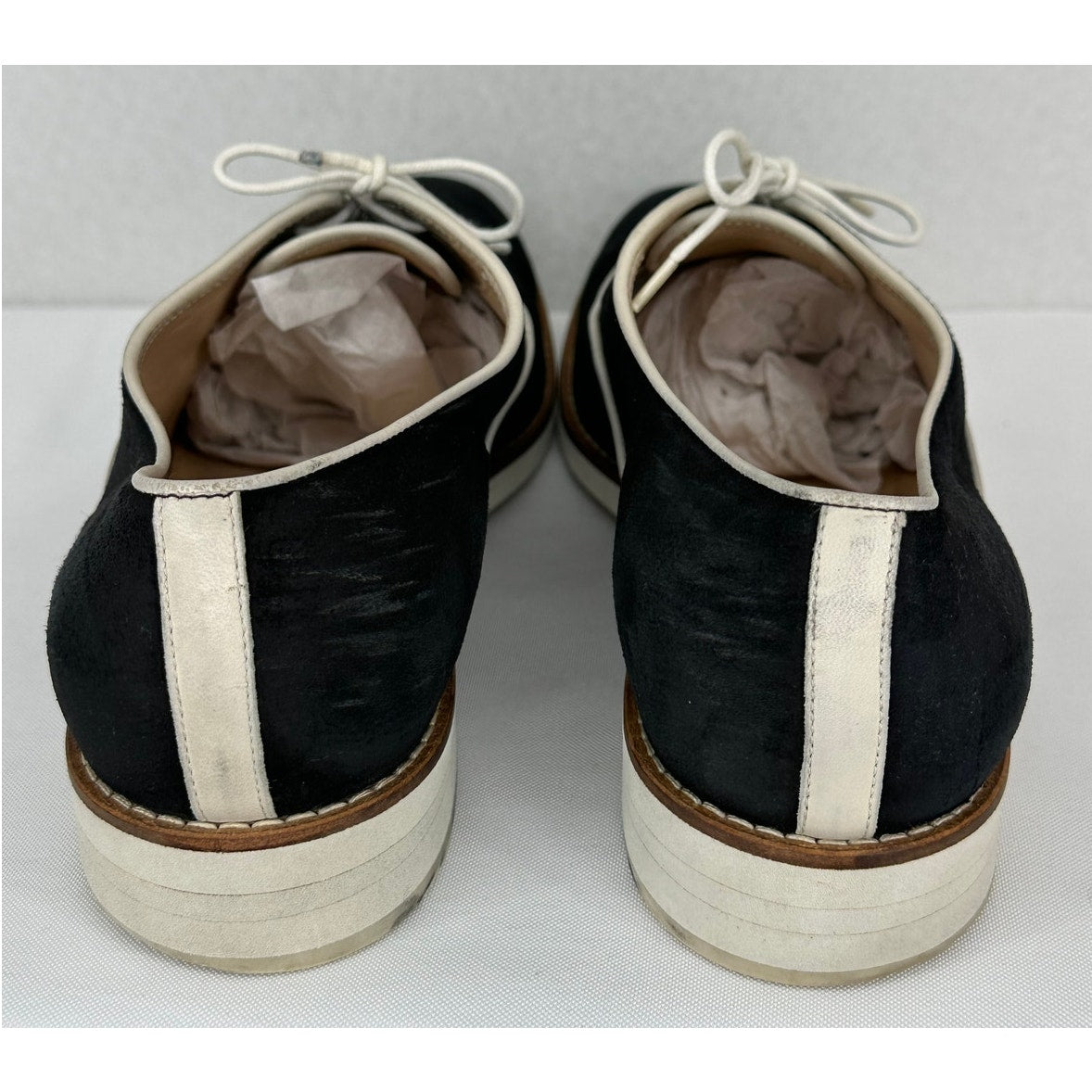 J Crew Piped Mercer Black Suede Loafers B7952 Size 9 1/2