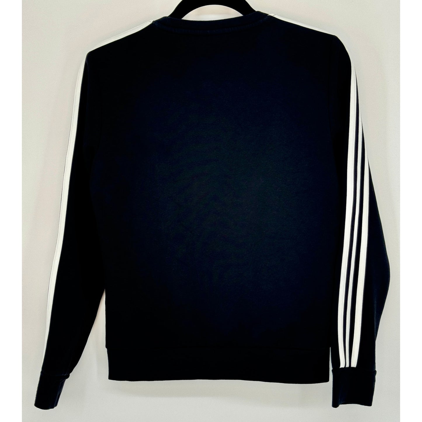 Adidas Sweatshirt Sporty Athletic Black with White Stripe Size XS