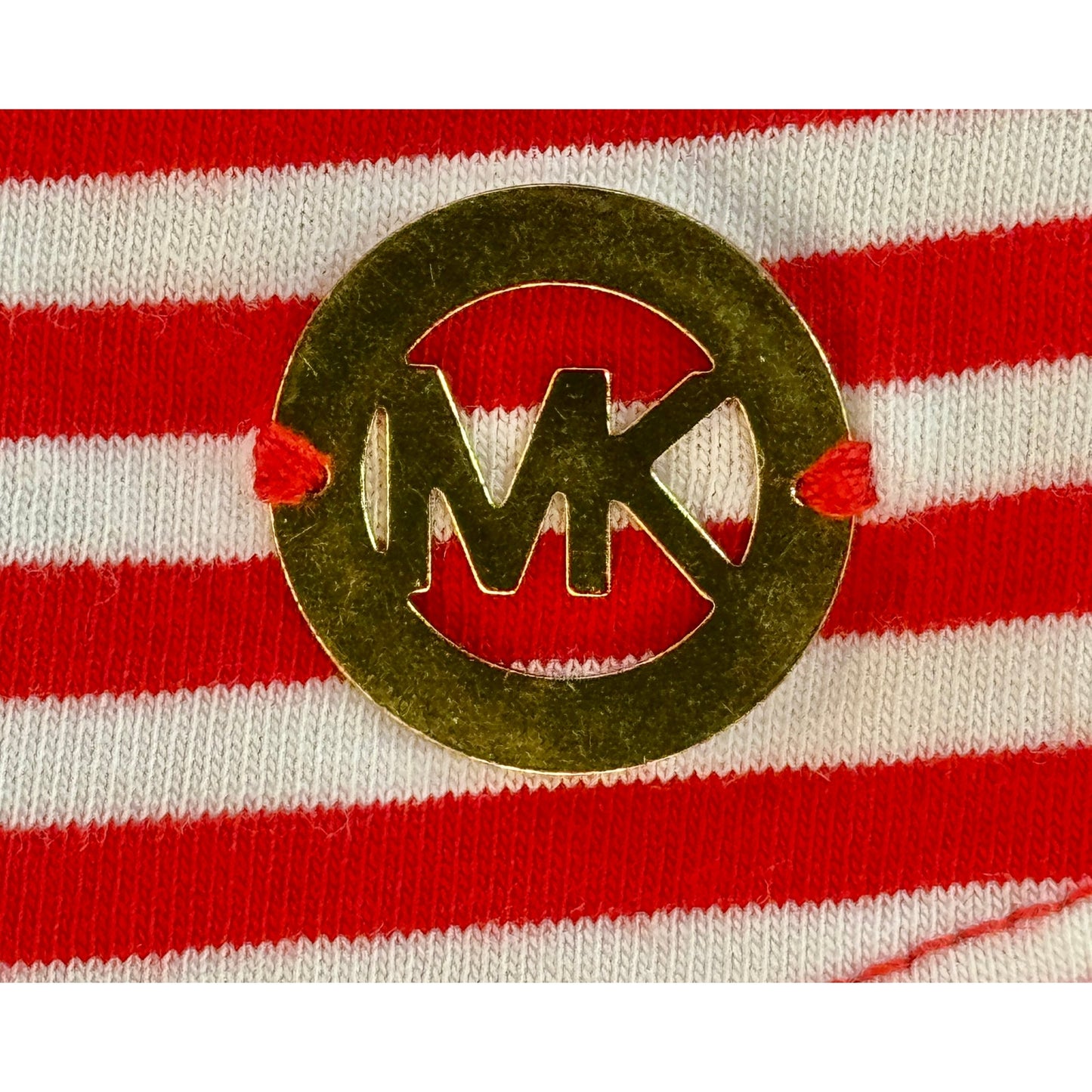 MICHAEL Michael Kors Womens M Red White Stripe Sleeveless Top- T-Shirt Nautical