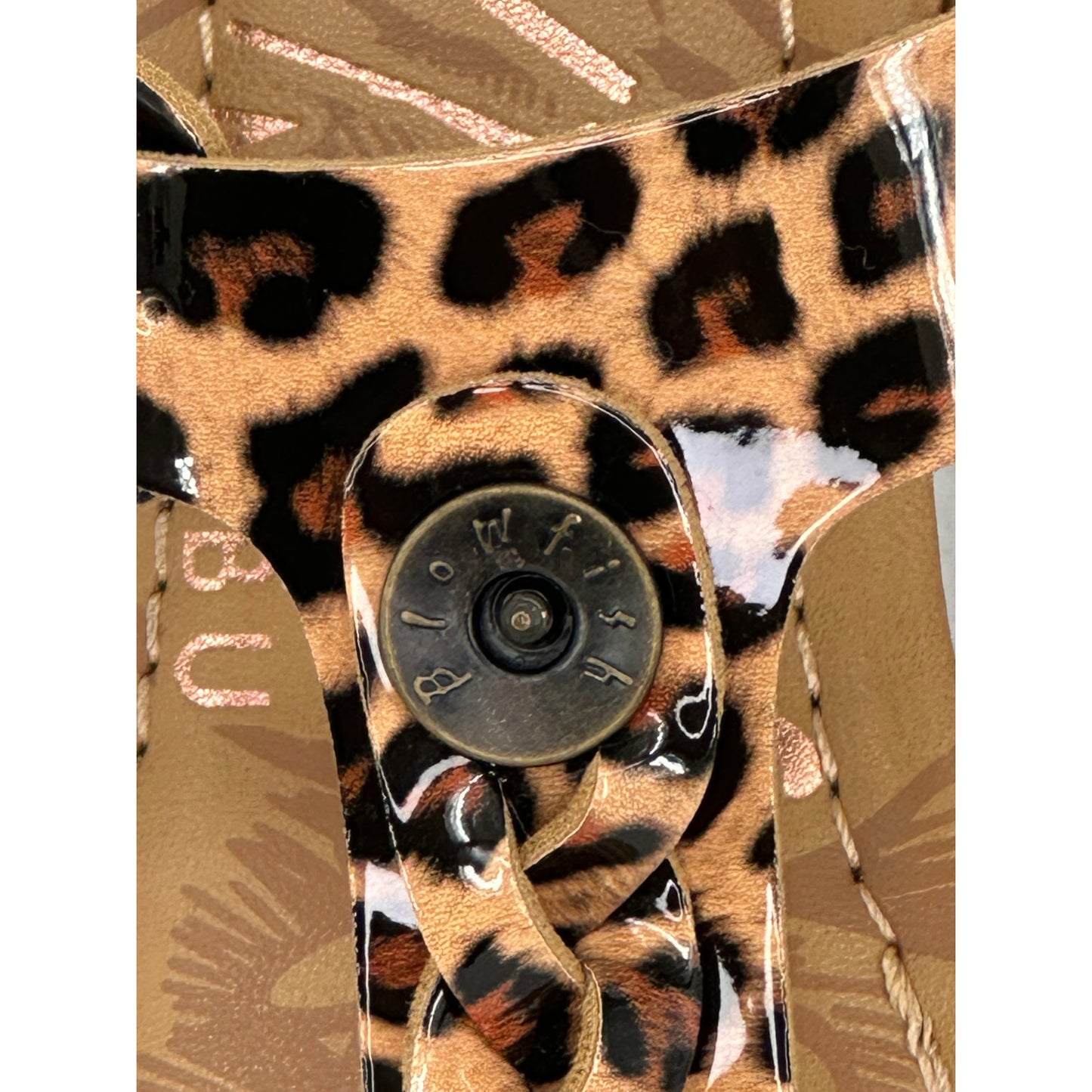 Blowfish Barro Ladies Leopard Adjustable Strap Sandals Size 8
