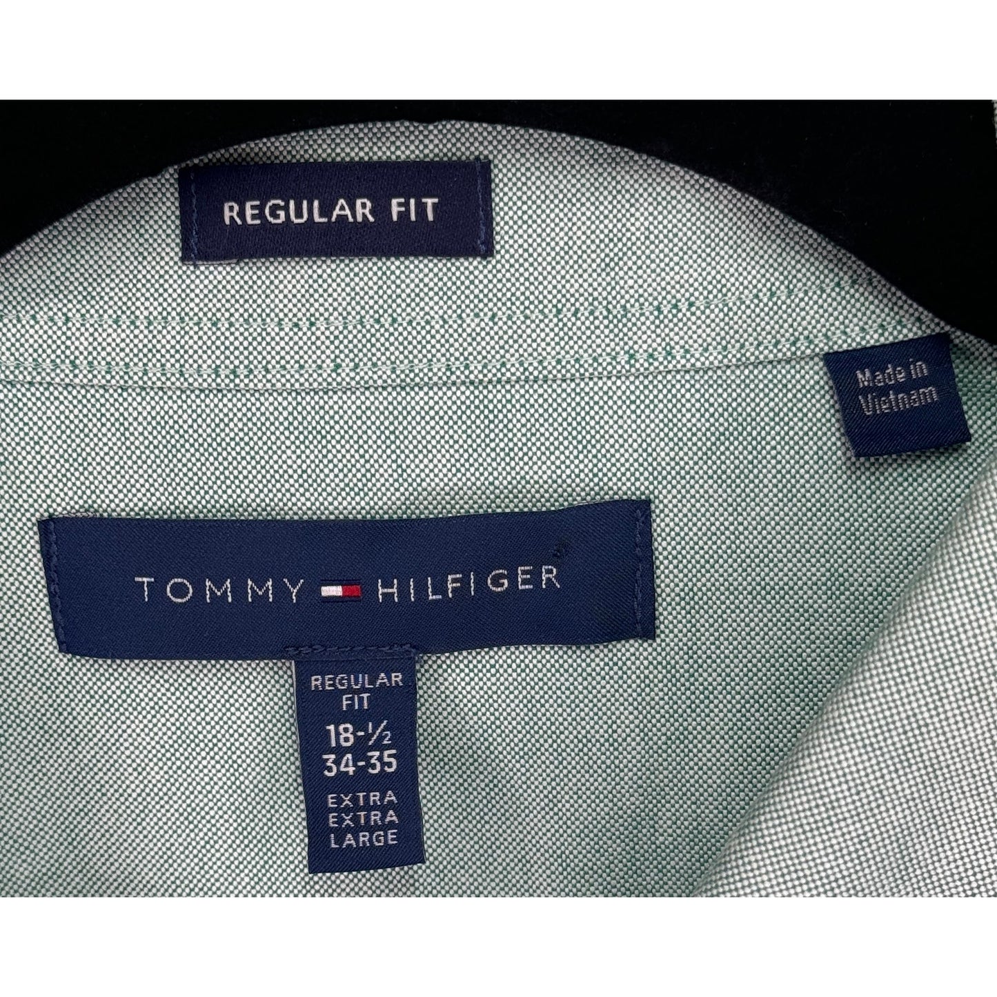 Tommy Hilfiger Green Button Long Sl Shirt 18 1/2 sleeve 34/35 XXL Reg Fit NWT