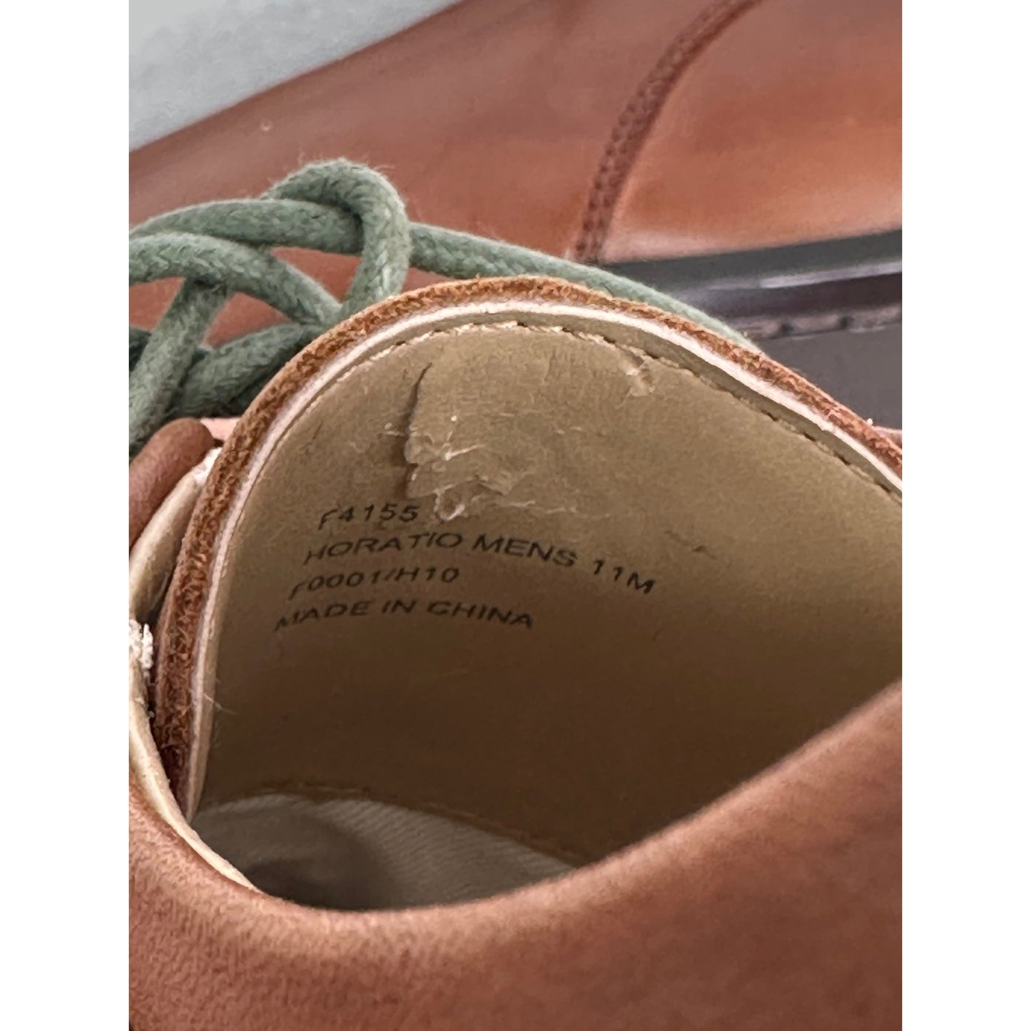 Calvin Klein Horatio Derby Brown Leather Lace Up Dress Shoes 11M