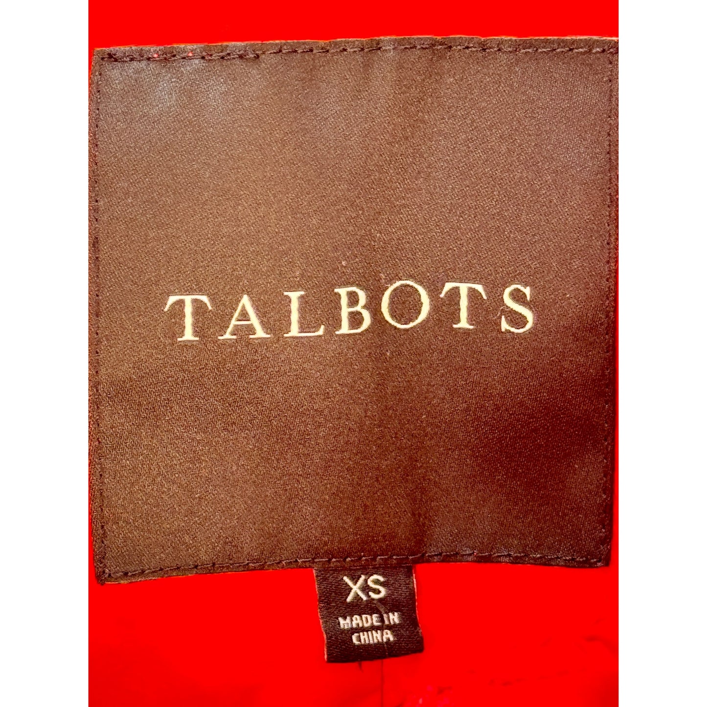 Talbots Womens XS Red Puffer Sleeveless Vest Duck Down Winter Fall Sport Ski