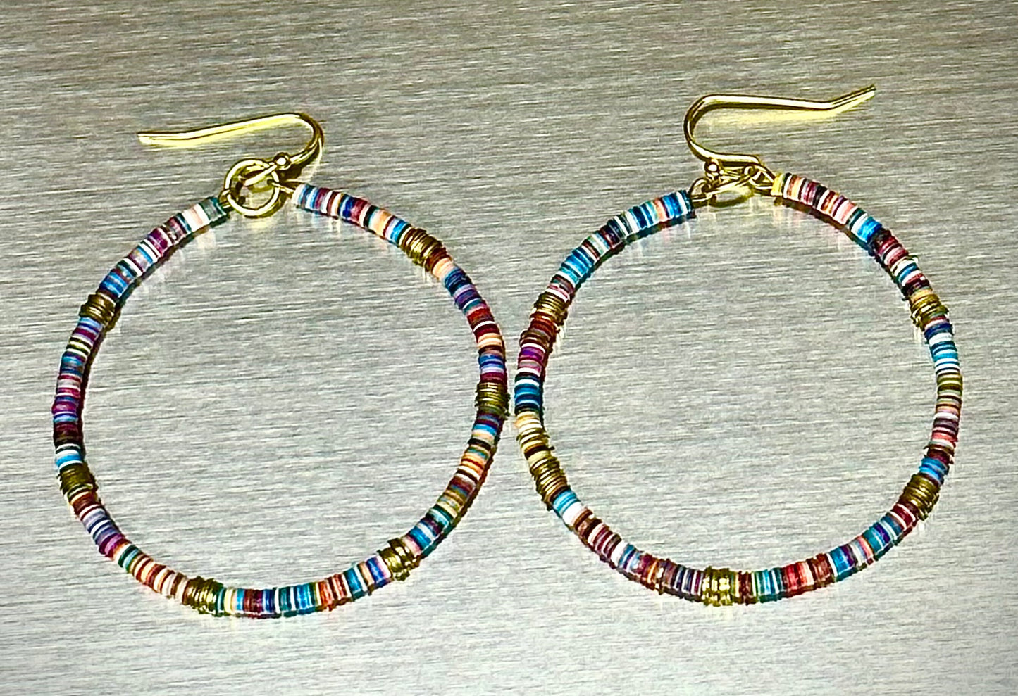 Festival of Color Sequin Round Earrings