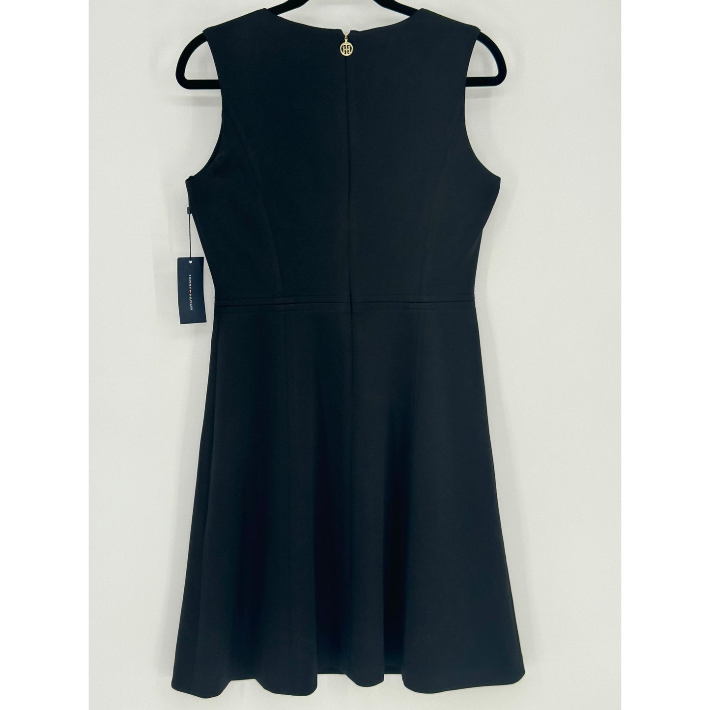 NWT Tommy Hilfiger Black Sleeveless Dress with Black/gold buttons Size 4