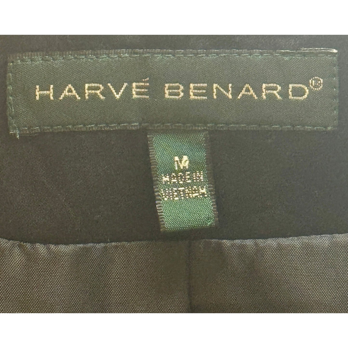 Harve Benard Short Sleeve Lined Jacket 2 Button Cotton Black Blazer M