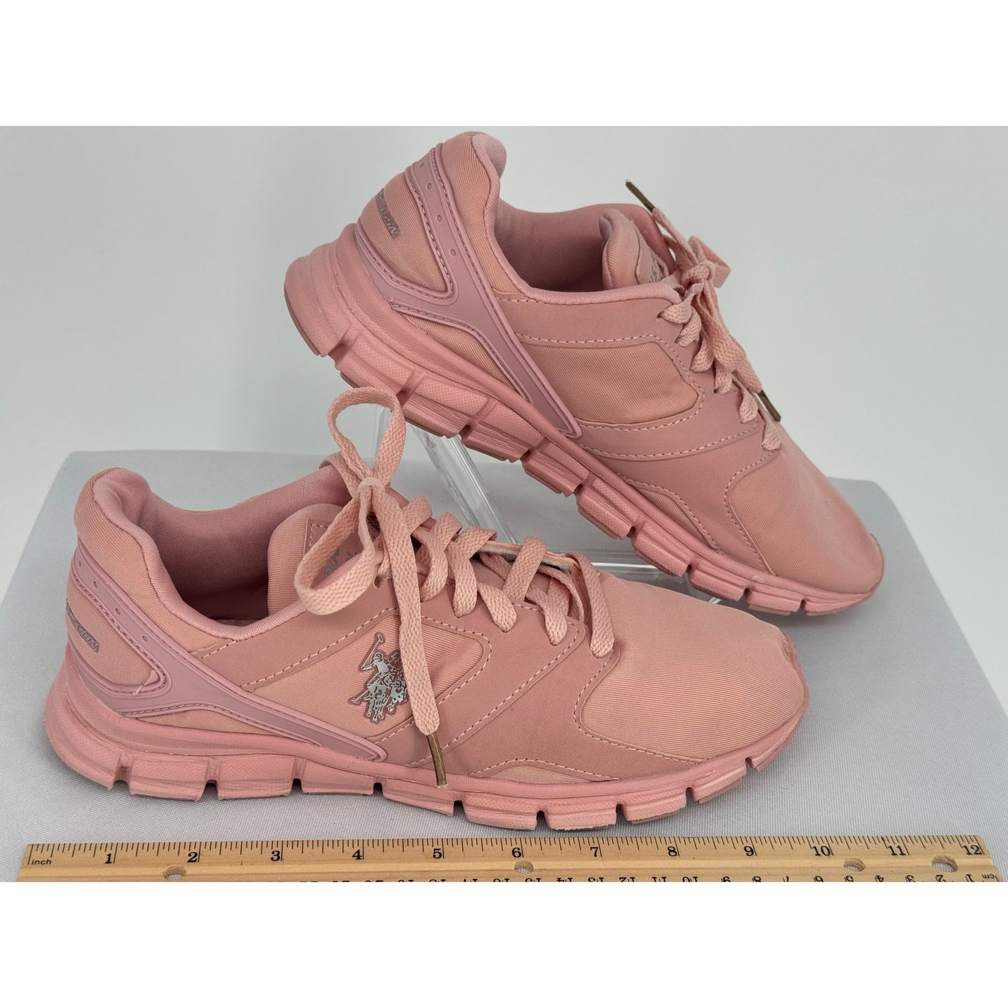 U.S. POLO ASSN Light Pink Sneakers Barbiecore Bubblegum Classic Athletic 7M