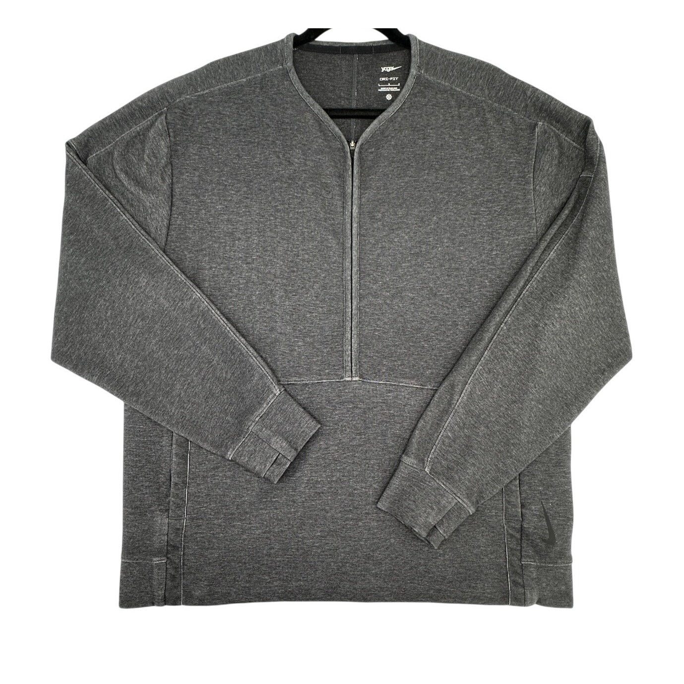 Nike Yoga Dri-Fit 1/2 Zip Training Crew Sweatshirt DD2186-010 Mens L