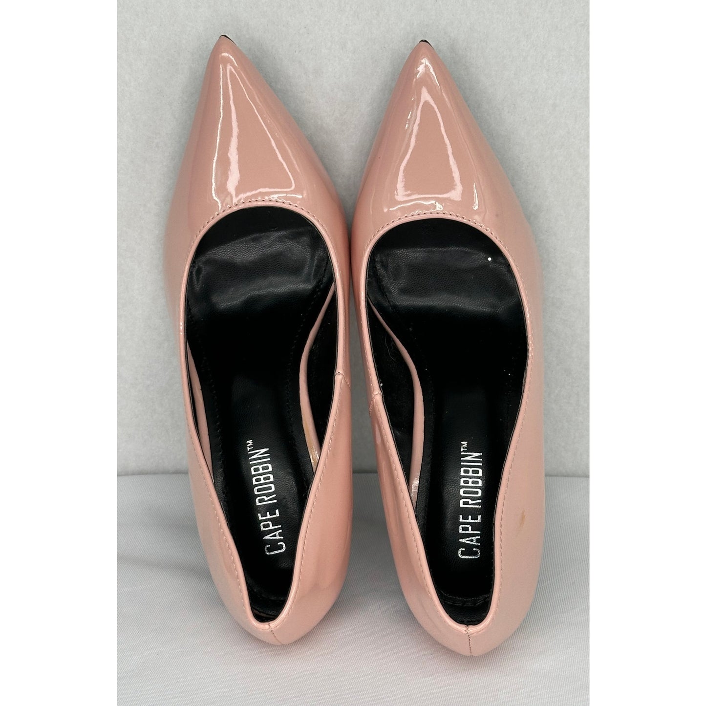 Cape Robbin Goddess Patent Leather Pink Pumps Dollar Sign Heels 6M