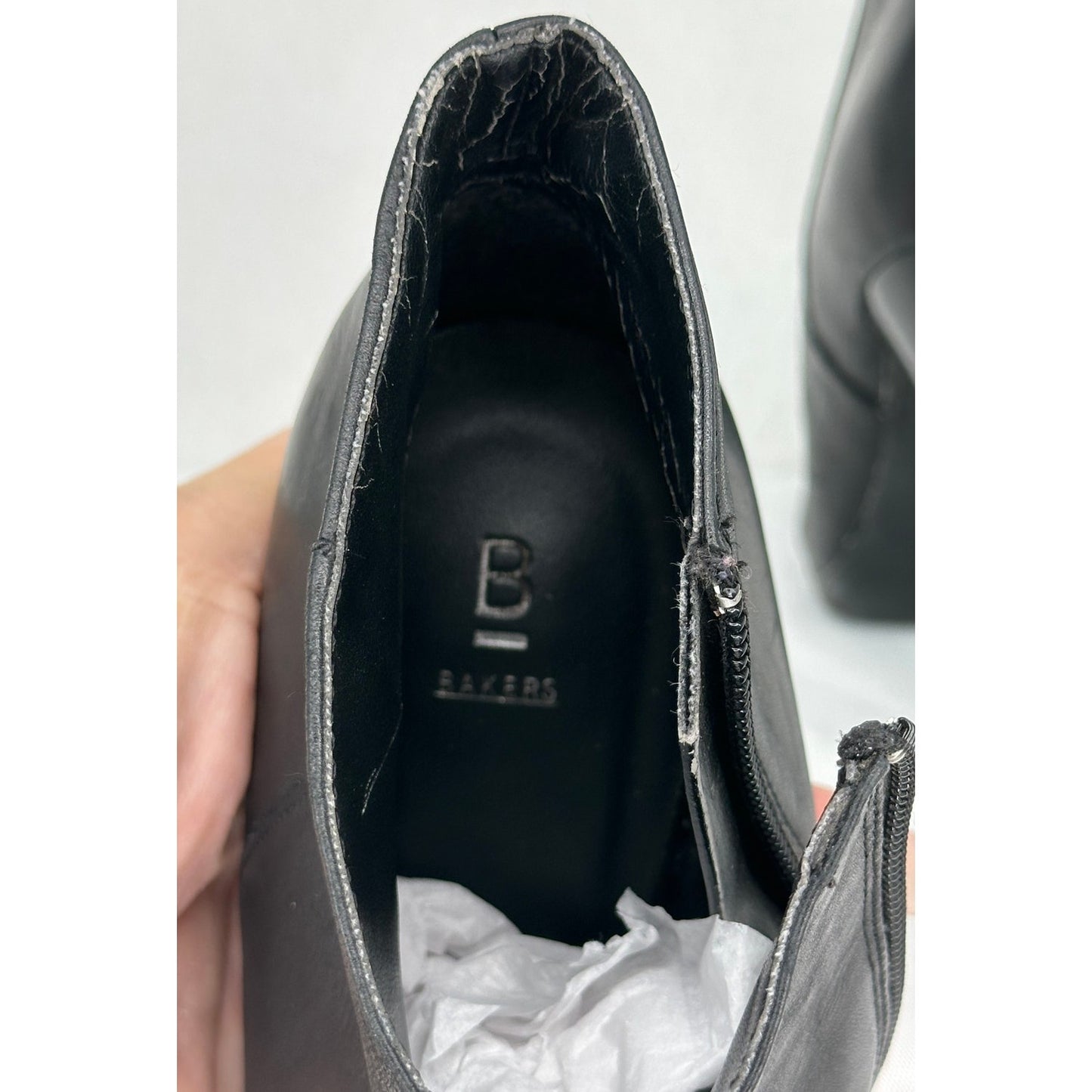 Bakers Rhapsody Heel Ankle Boots Black Leather 10M