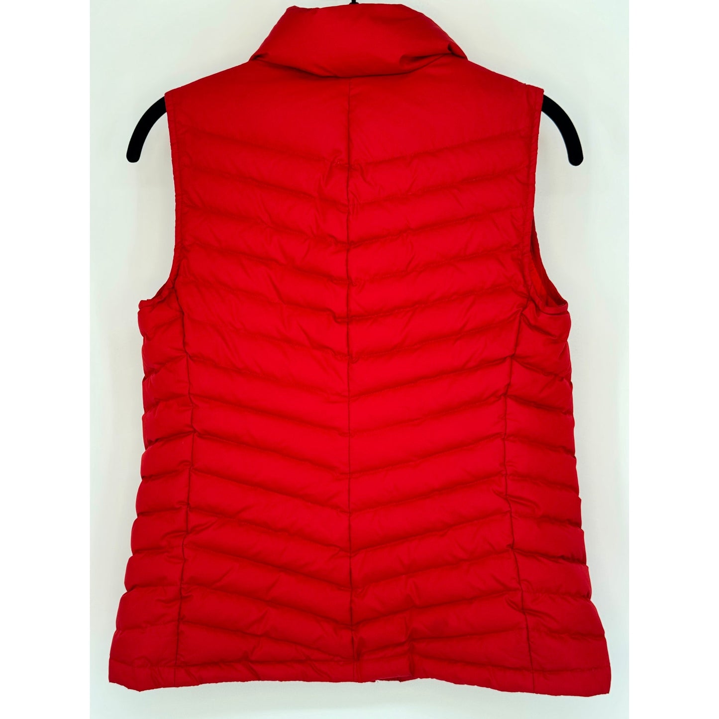 Talbots Womens XS Red Puffer Sleeveless Vest Duck Down Winter Fall Sport Ski