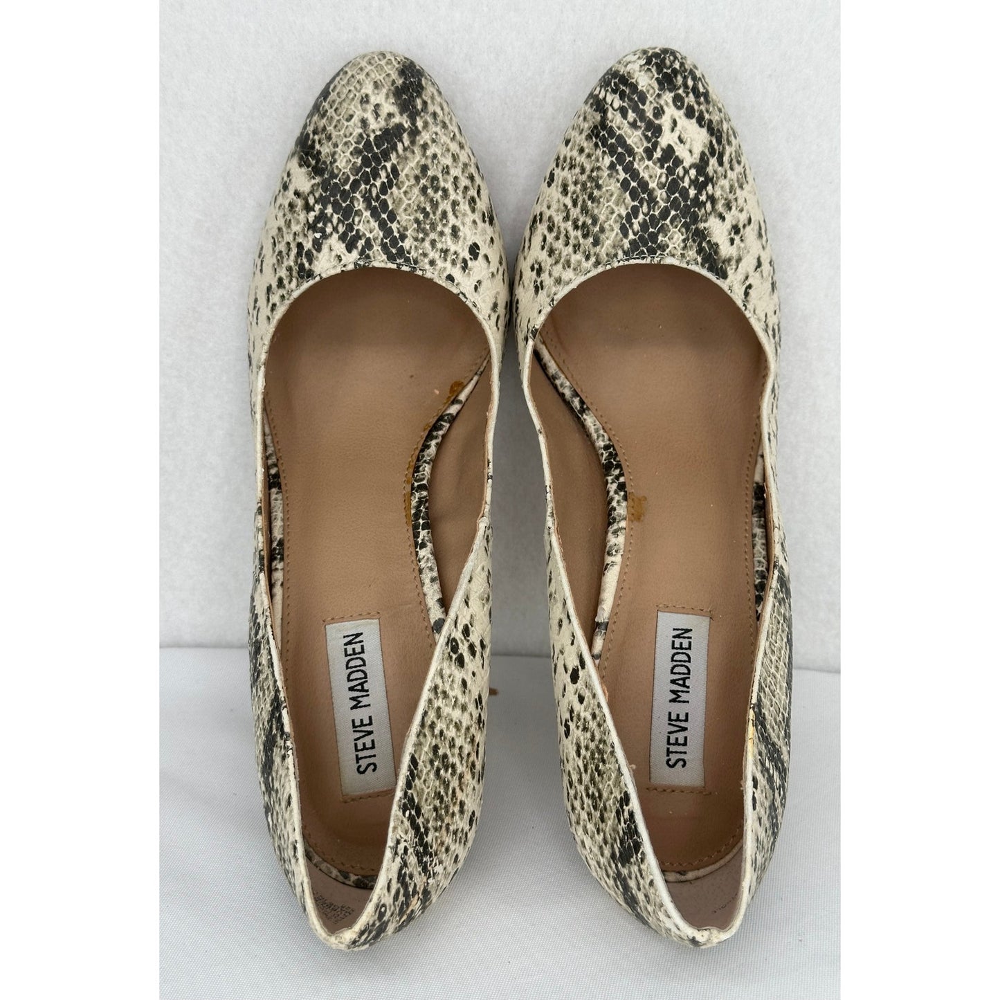 Steve Madden Pietra Natural Snakeskin Pumps Heels 9.5M