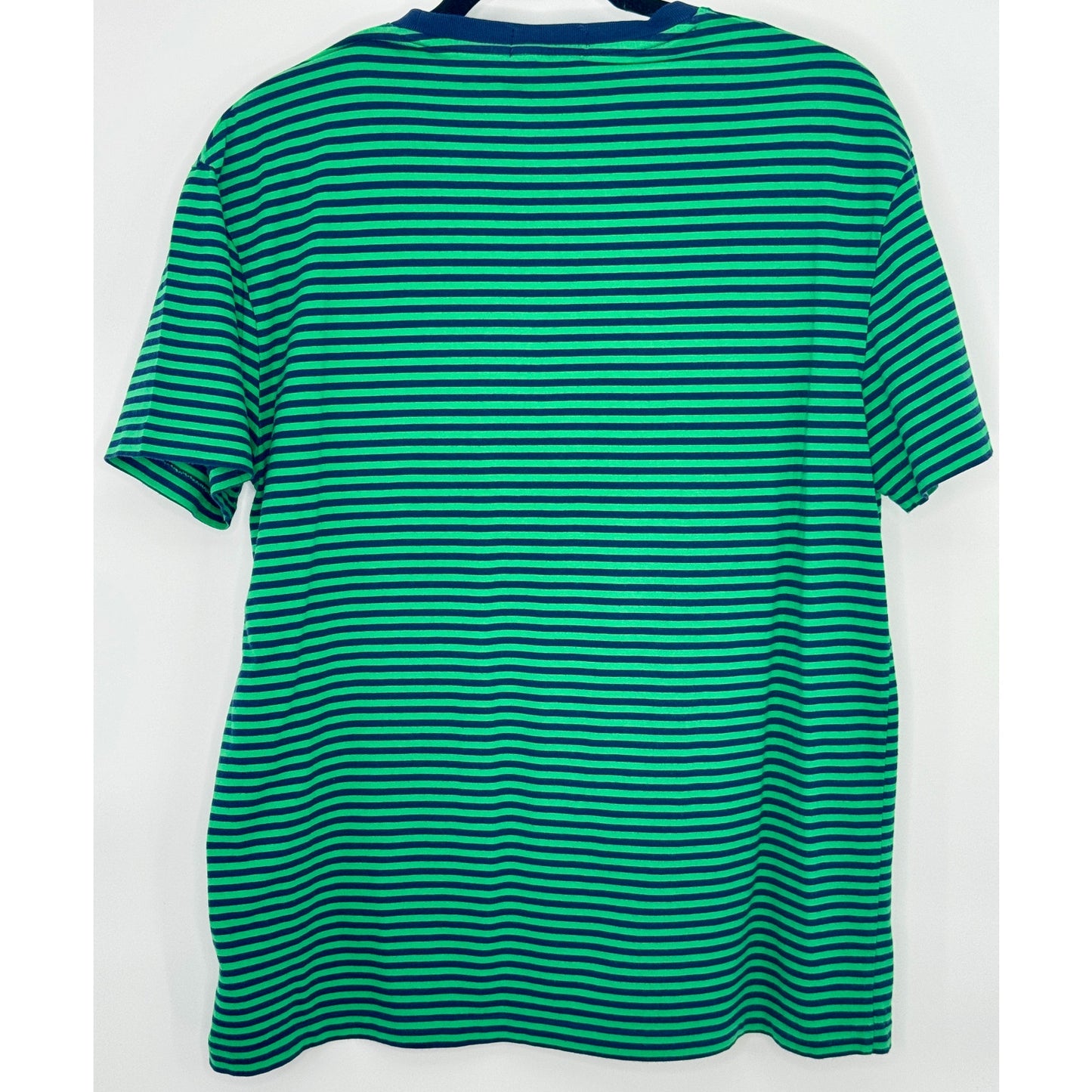 POLO Ralph Lauren Green Blue Striped Classic Fit Short Sleeve T Shirt M