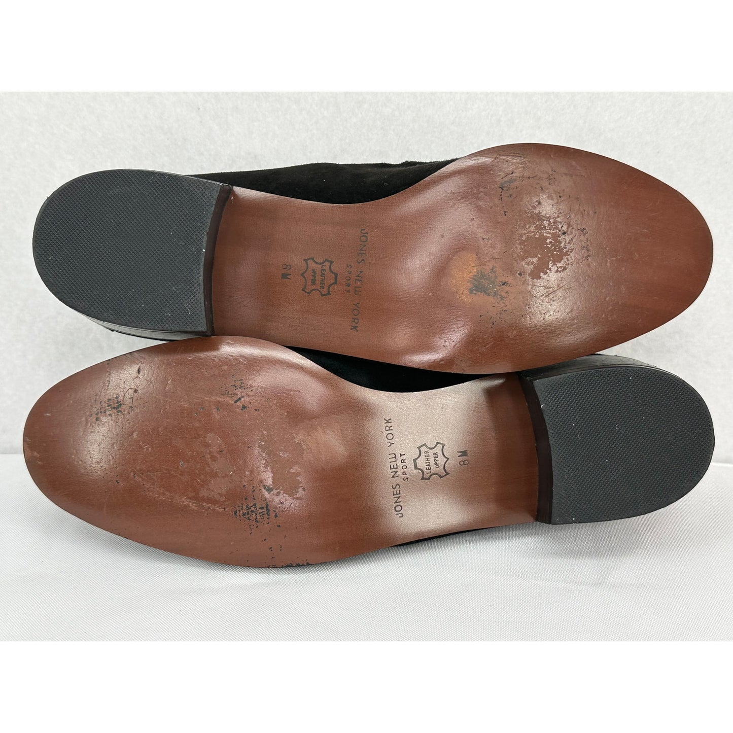 Jones New York Sport NY Queen Black Slip On Velvet Loafers with Tassels 8M