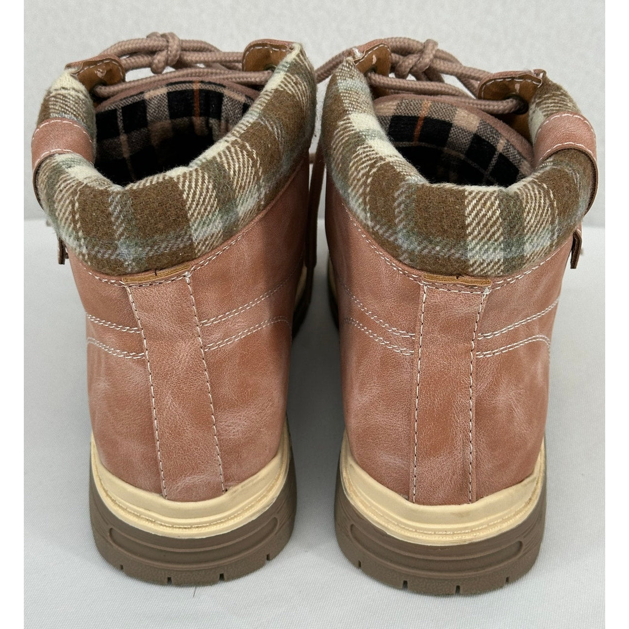 Anjou Femme Pink Casual Winter Hiking Outdoor Chunky Lug Boots 8.5