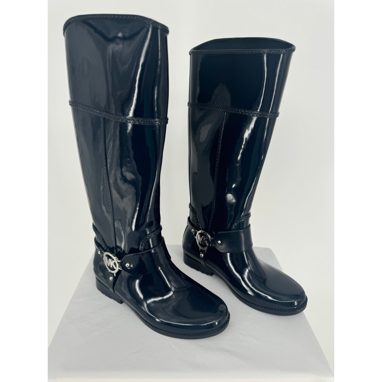 Michael Kors Fulton Harness Rain Boots City Cabin Fall Spring Chic Women Size 6