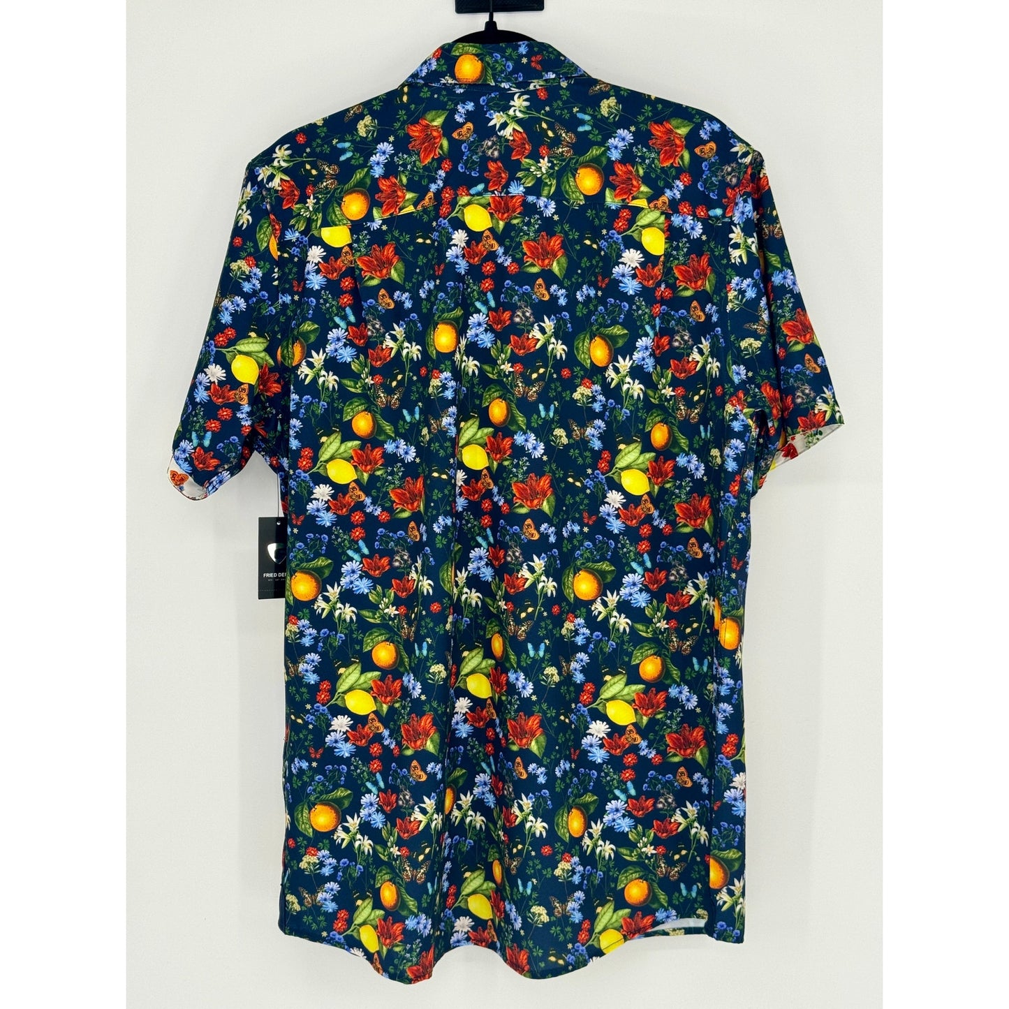 NWT Fried Denim Short Sleeve Button Down Shirt Size L
