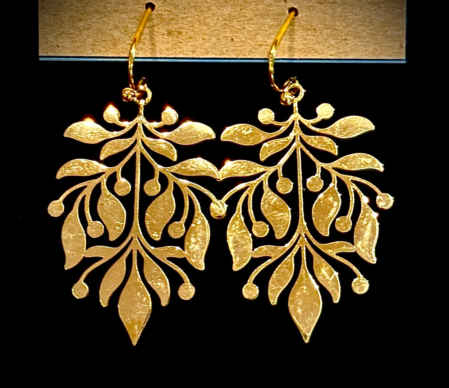 Victorian Floral Gold Earrings
