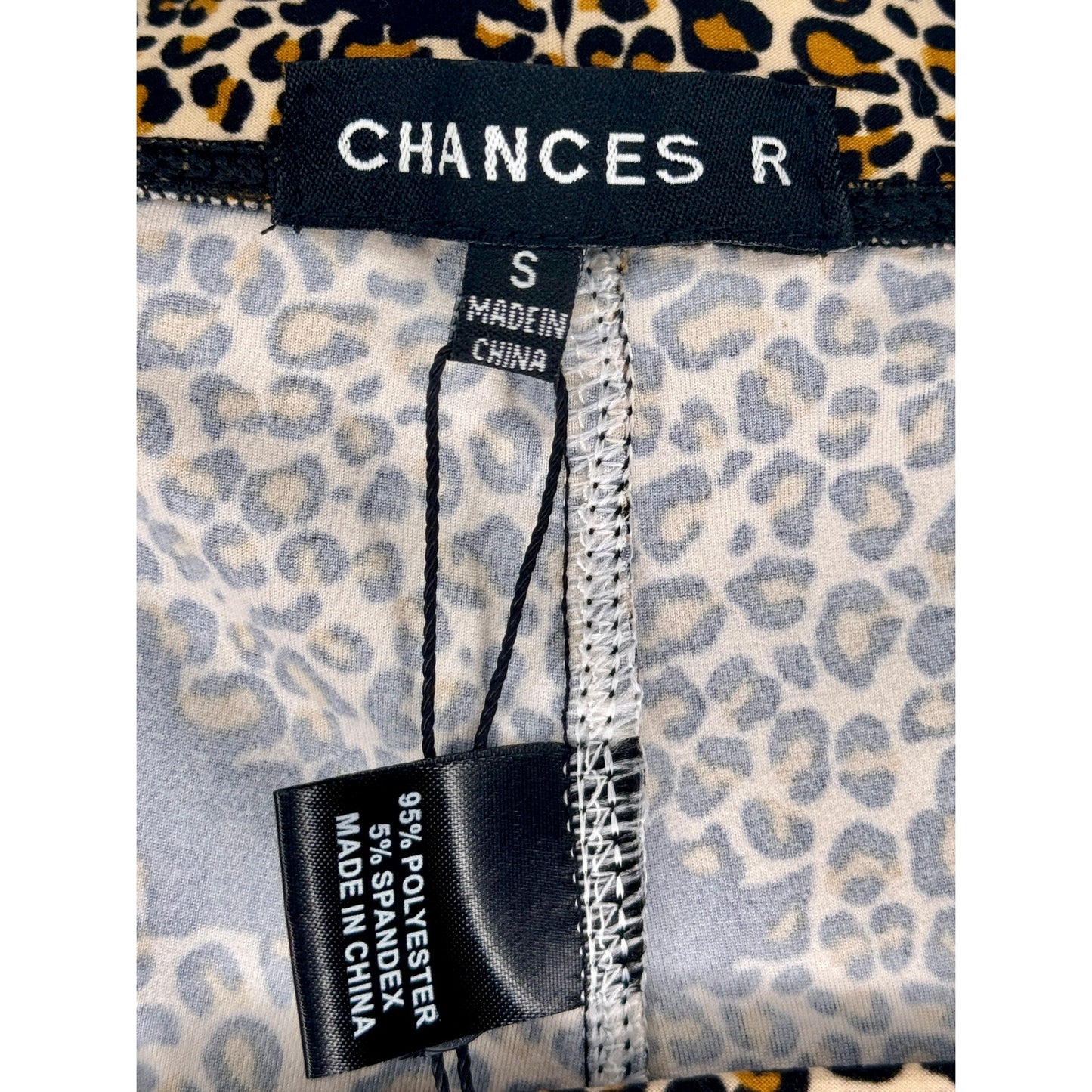 HALLOWEEN!!! Chances R Cheetah Bat print leggings Women Size S NWT