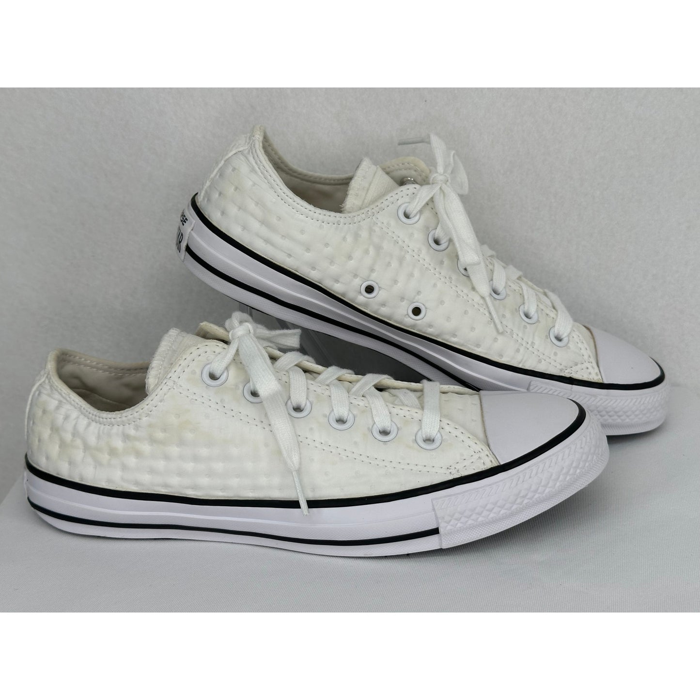 Converse Ctas Neoprene O White Black Low Top Quilted Sneakers 9