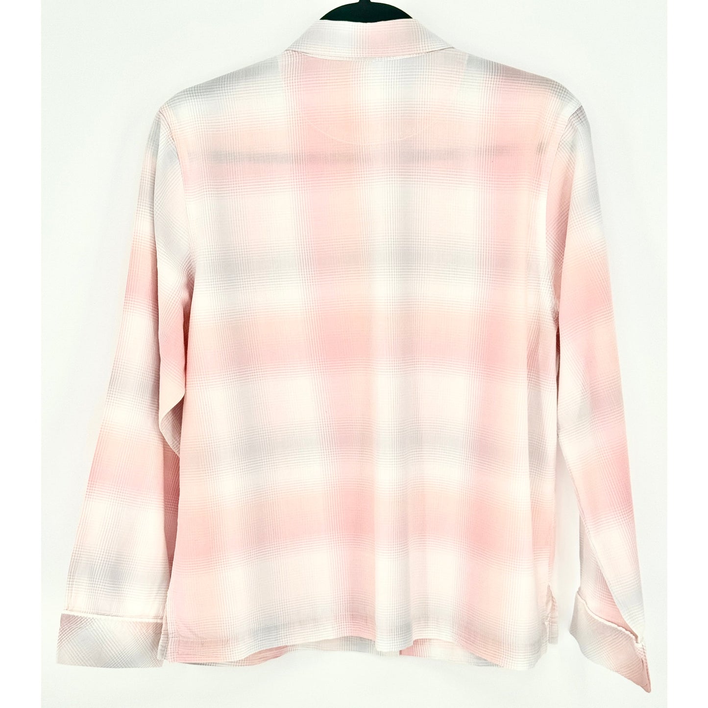 Victoria Secret long Sleeve Pink Plaid Sleepwear Shirt Womens Size M