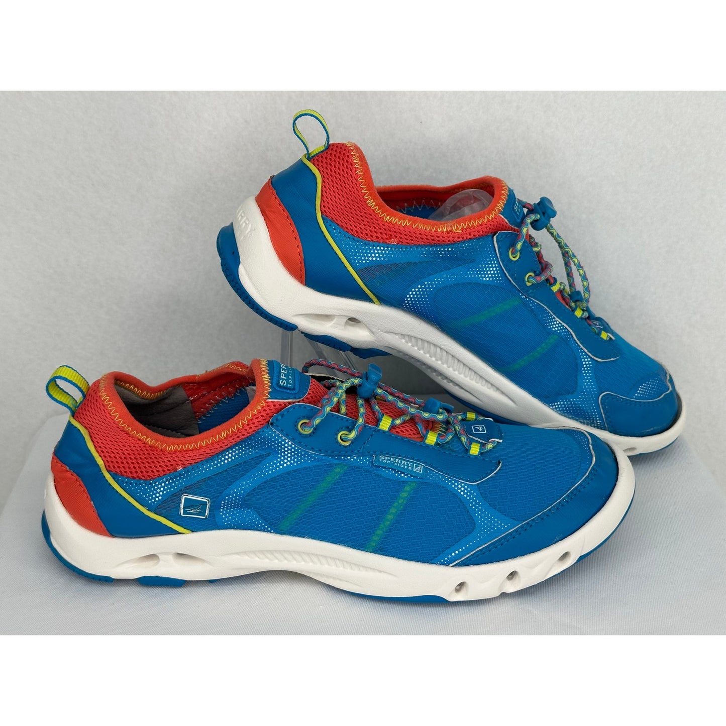 Sperry Top Sider H2O Lace Up Recreational Sneaker Blue Orange 10M